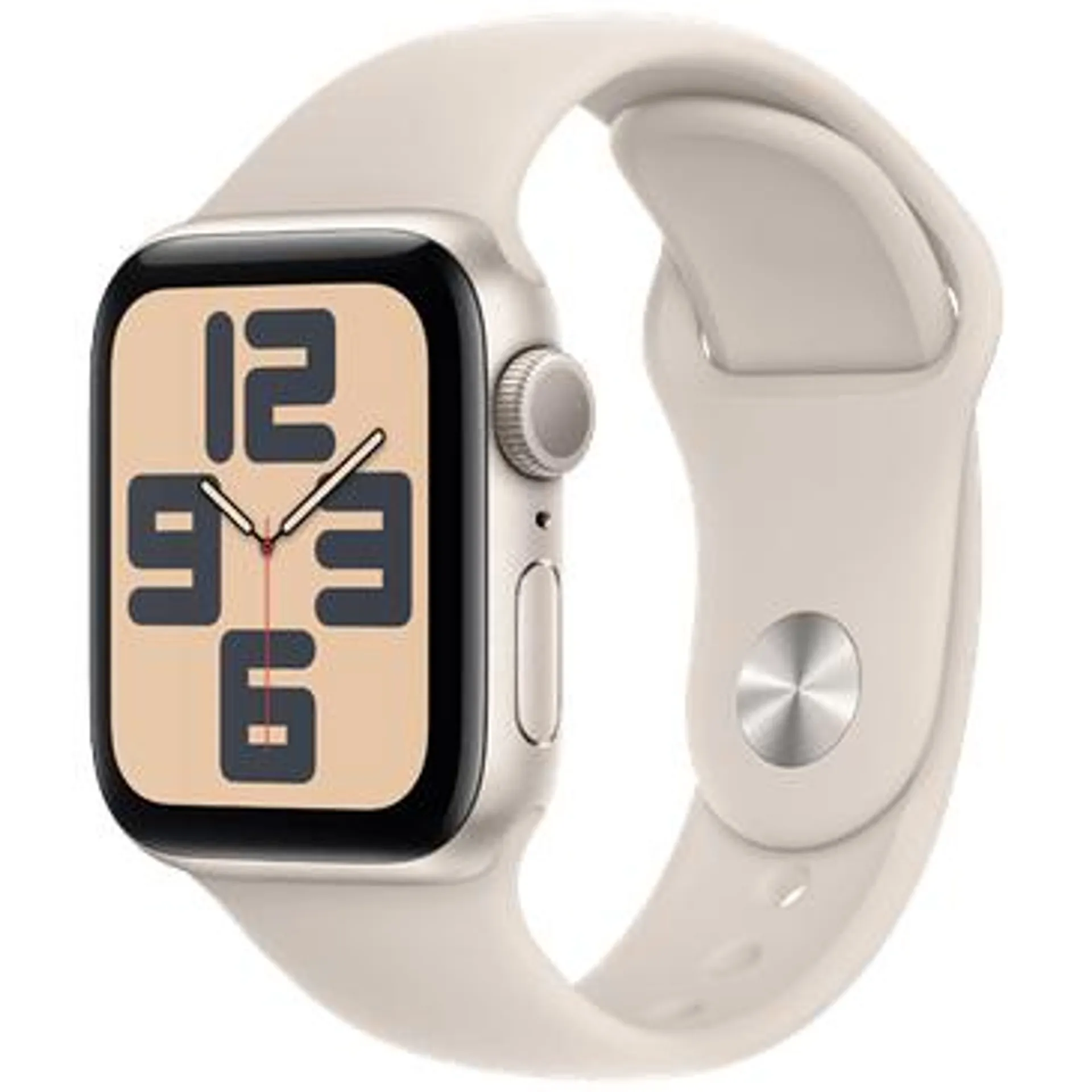 Apple Watch SE 2023 40mm Goud (Beige Siliconenband S/M)