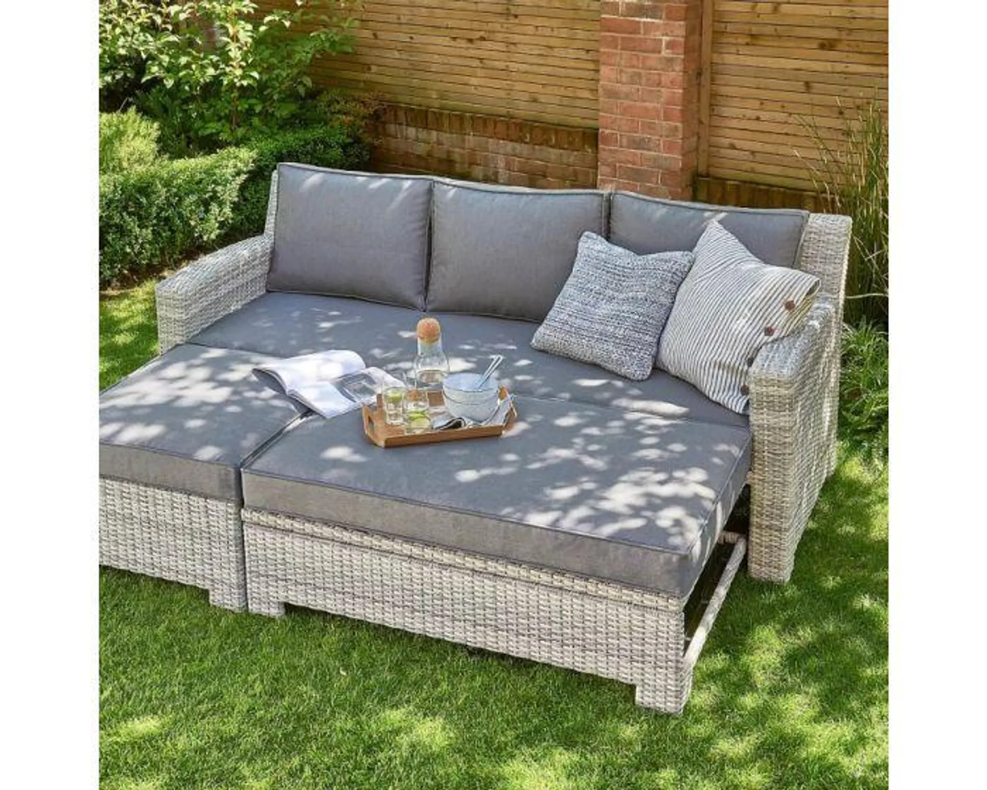 Loungeset "Luna" wicker - 3-persoons