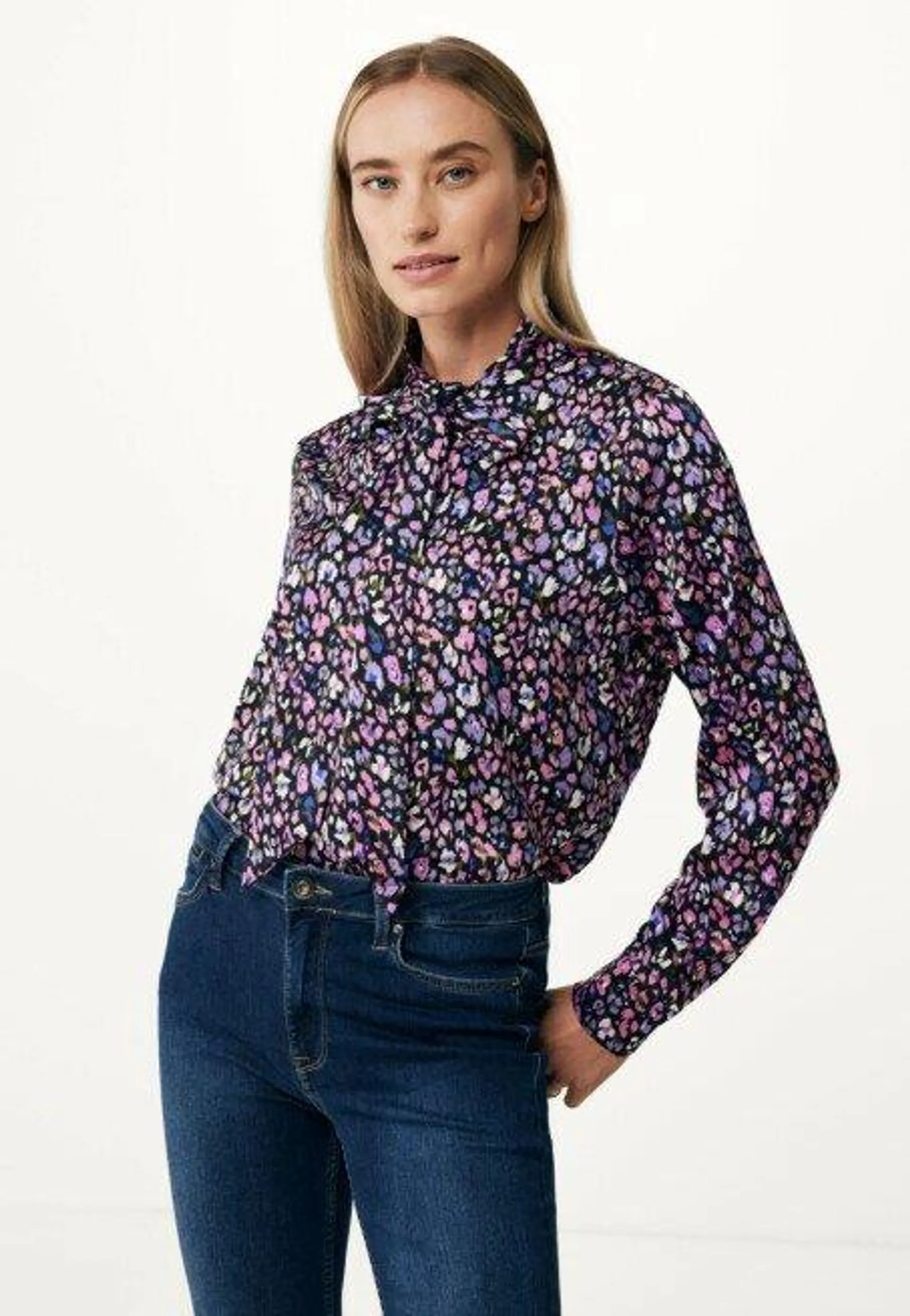 Blouse met print Paars