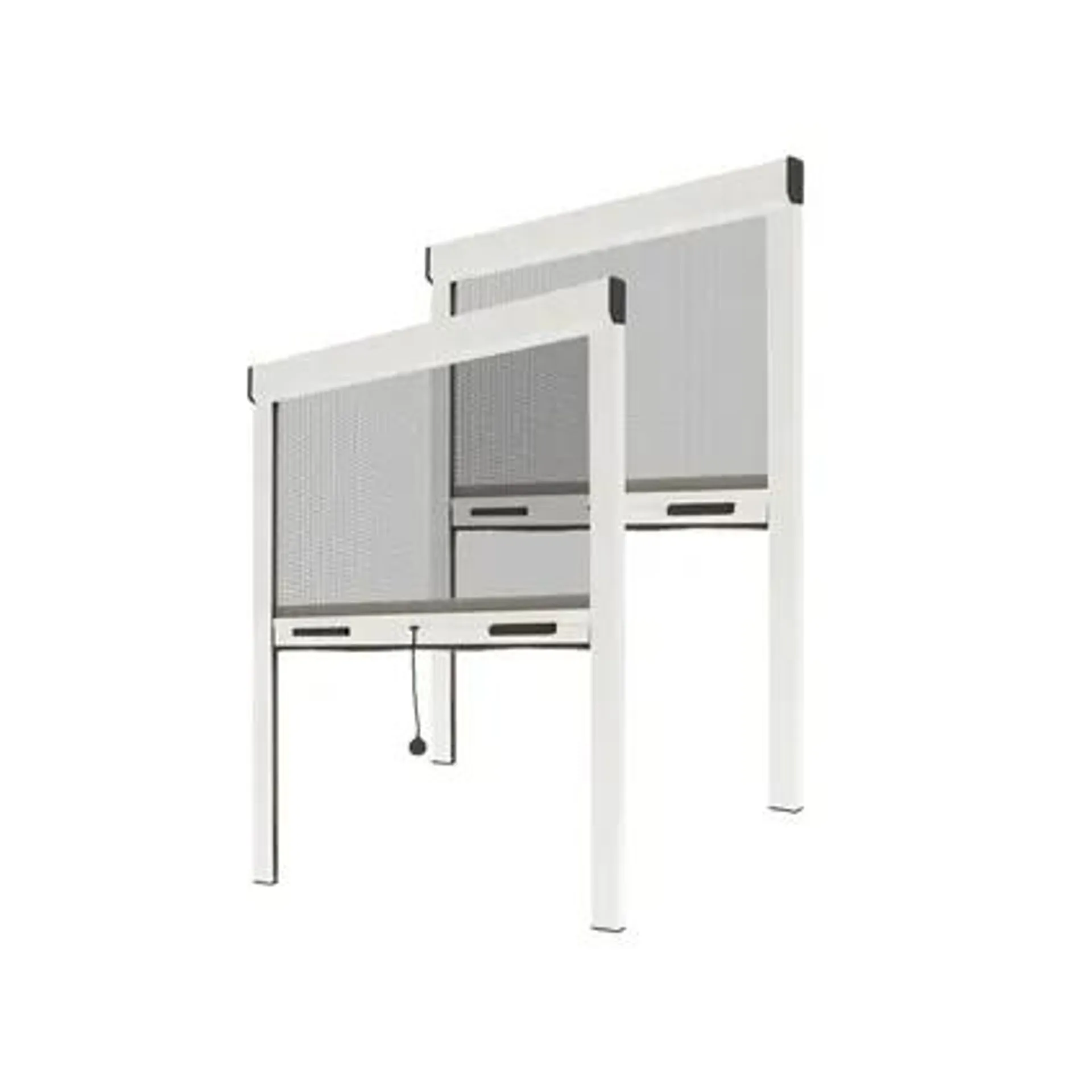 Rolhor op maat te snijden Alu - B 150 x H 160 cm - Wit - 2 stuks