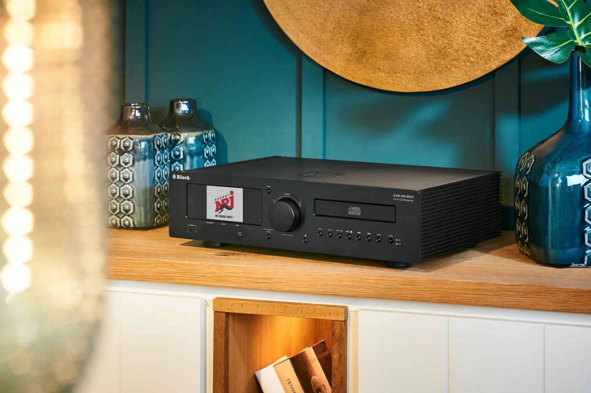 Block Audio CVR-100+ MKIII black met Cd-speler en internet radio ingebouwd