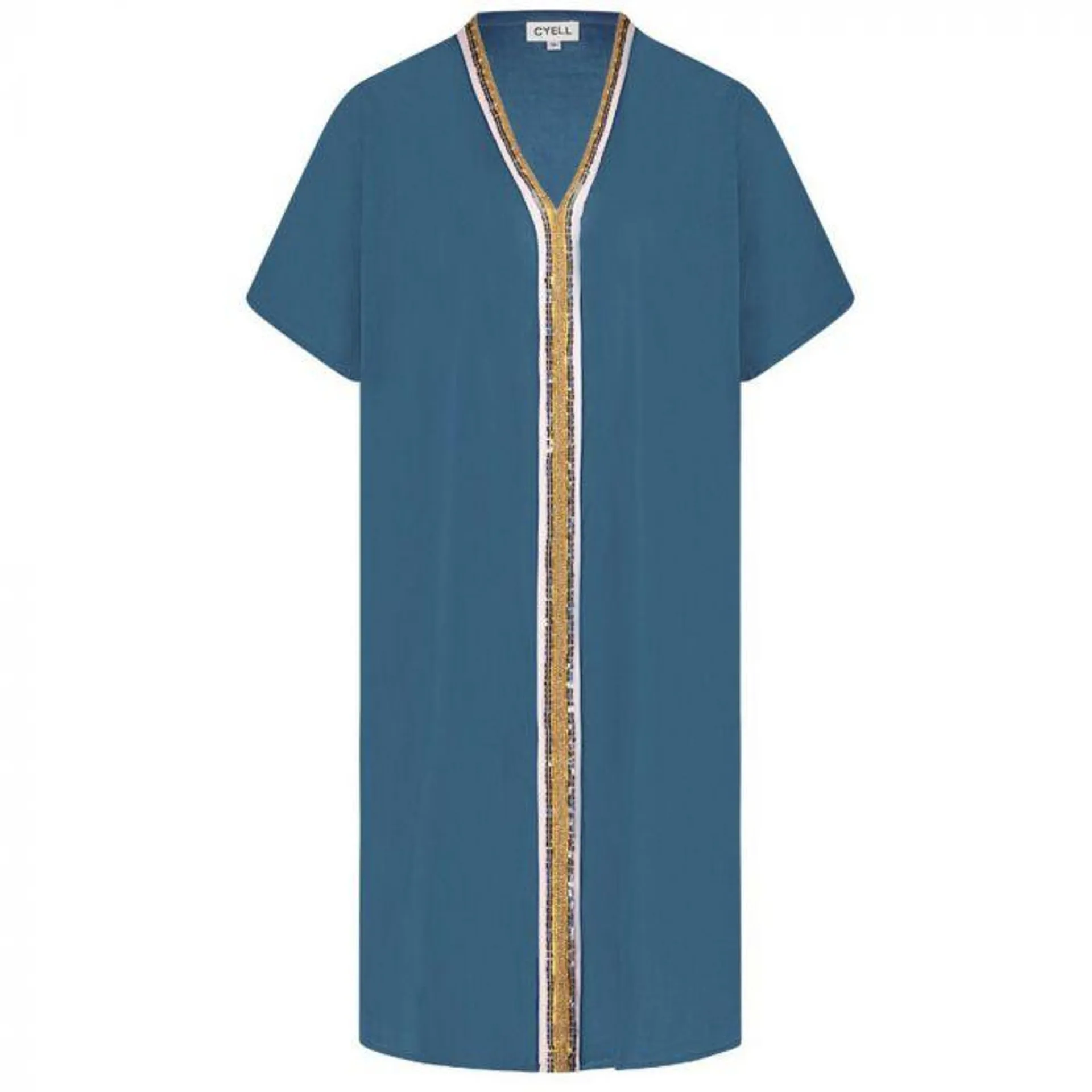 Summer Silence tuniek dames blauw geel