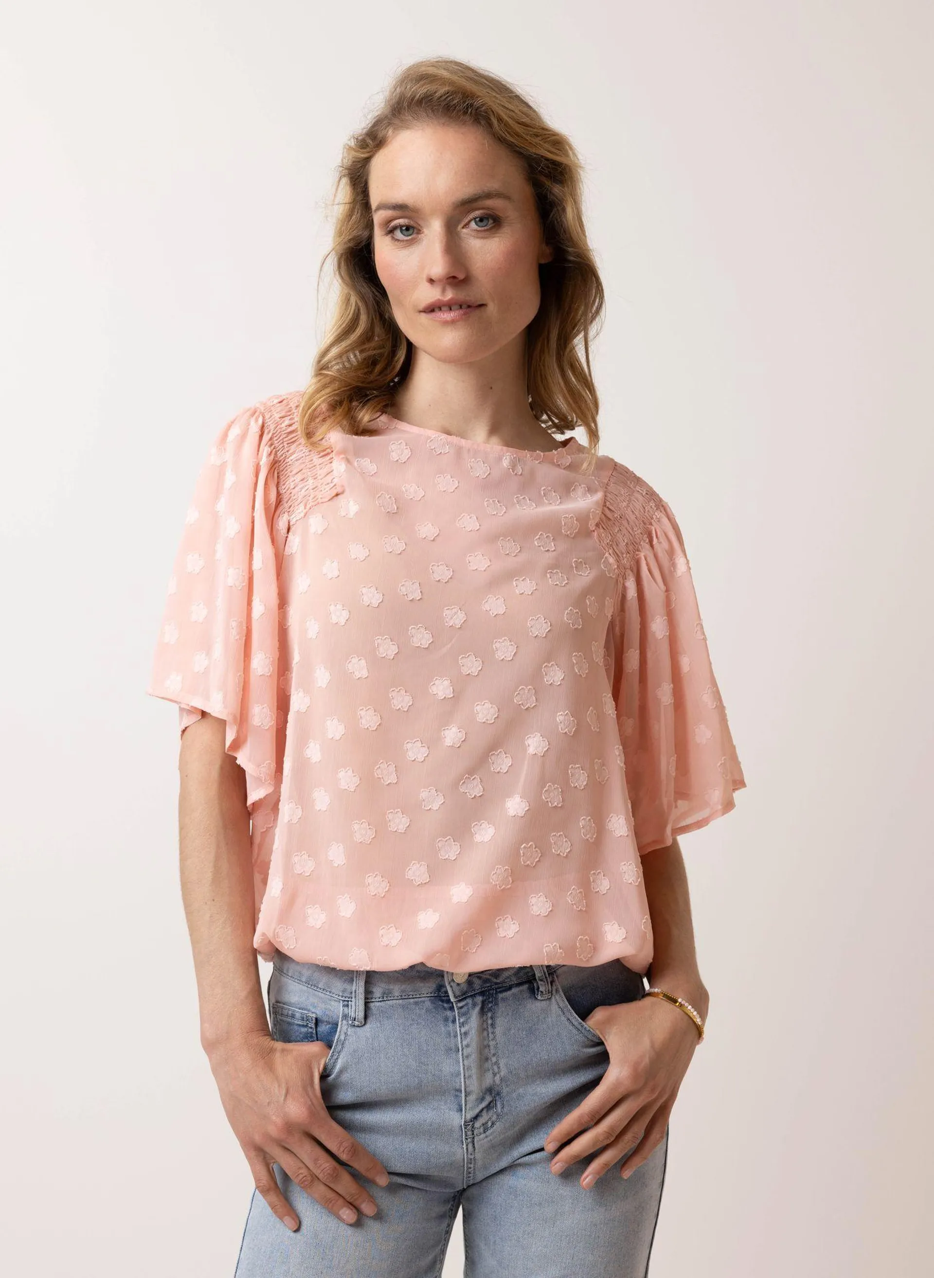 Roze blouse