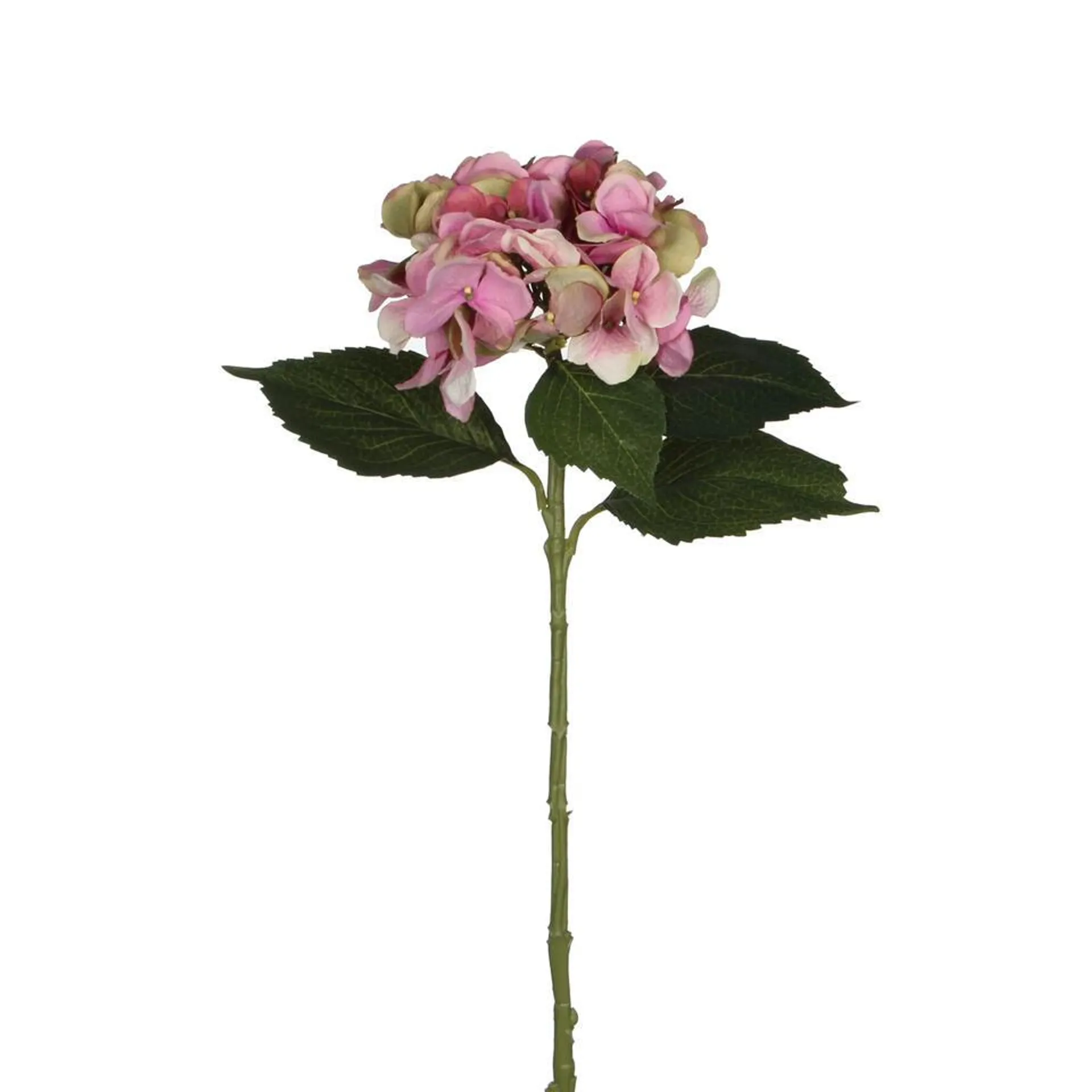 Mica Decorations Kunstbloem Hortensia tak - roze - 51 cm