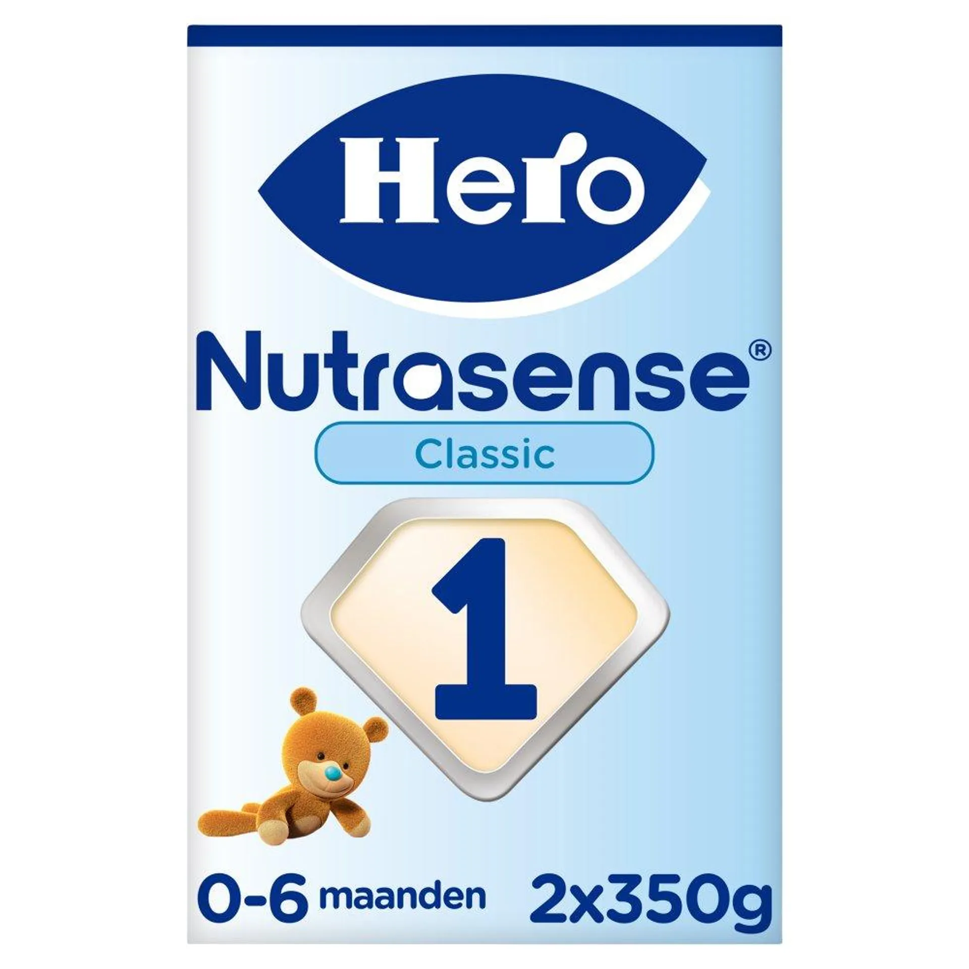 Hero Nutrasense 1 Volledige Zuigelingenmelk 0-6 Maanden 2 x 350 g