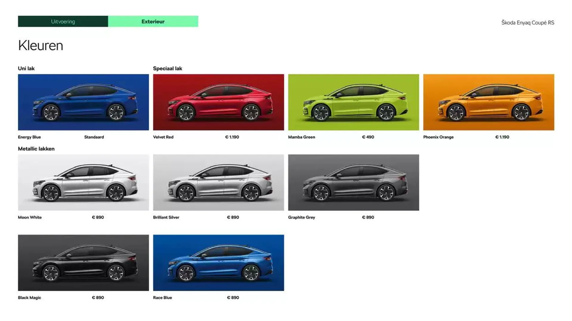 Škoda Enyaq Coupé RS prijslijst per 1 oktober 2024 van 11 december tot 11 december 2025 - Folder pagina 7