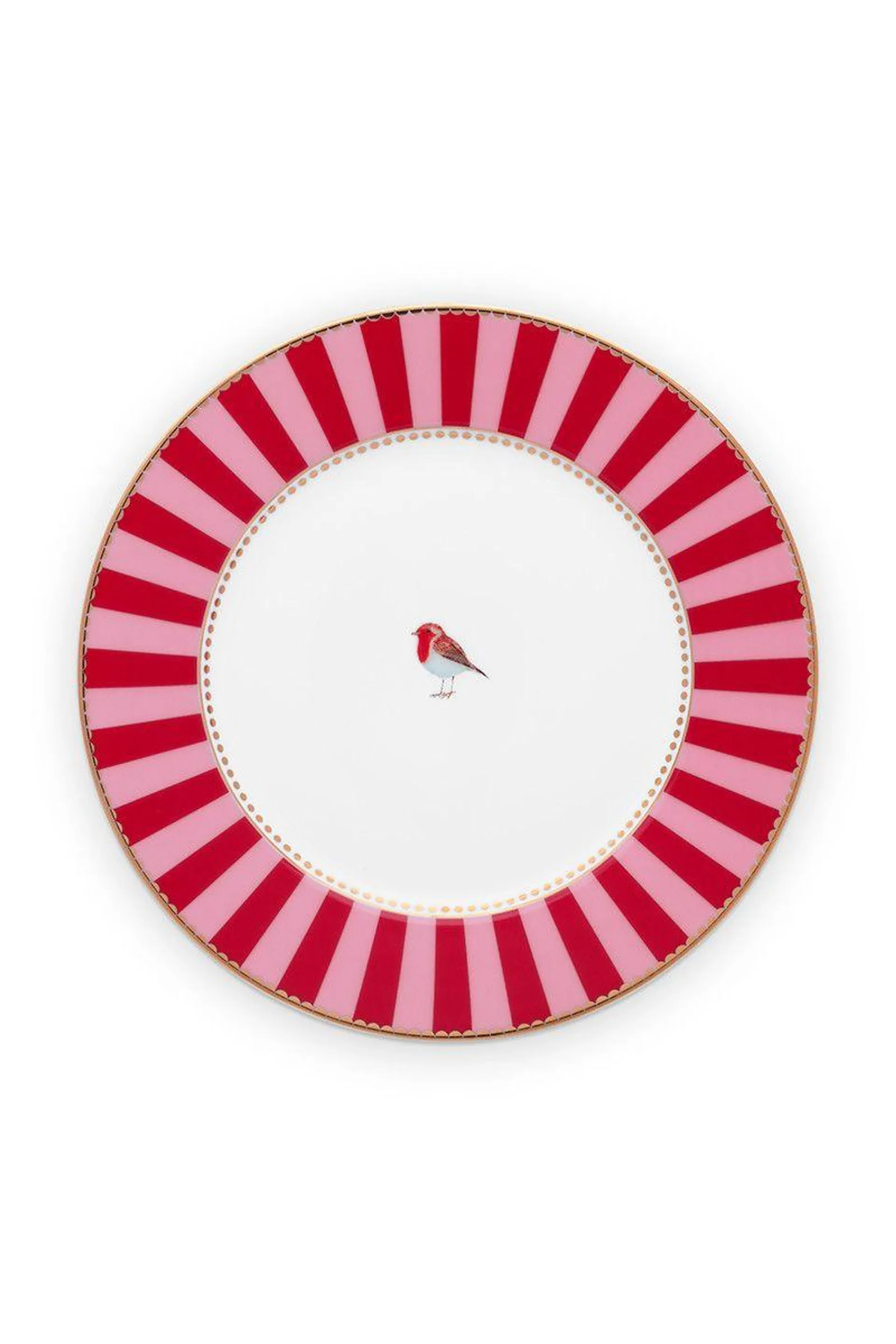 Love Birds Gebaksbord Rood/Roze 17 cm