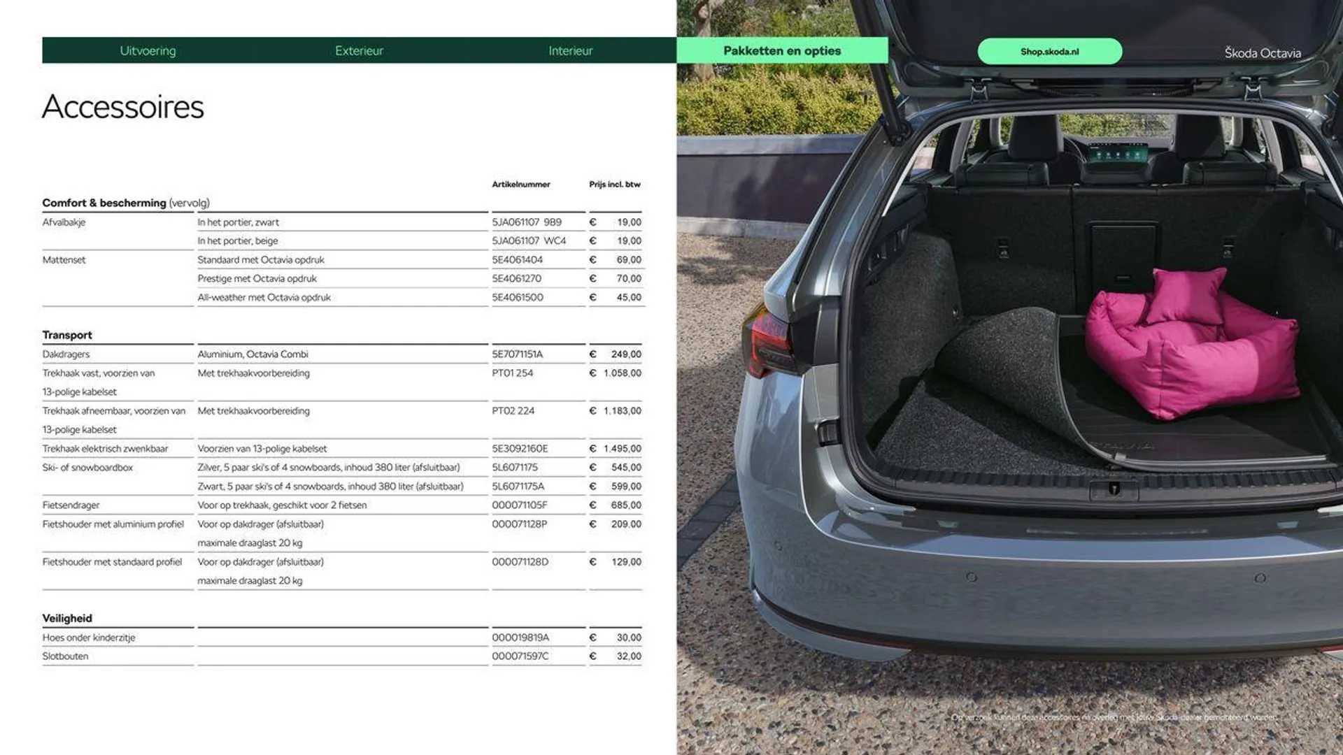 Škoda Octavia (Combi) prijslijst per 1 mei 2024 van 2 mei tot 2 mei 2025 - Folder pagina 18