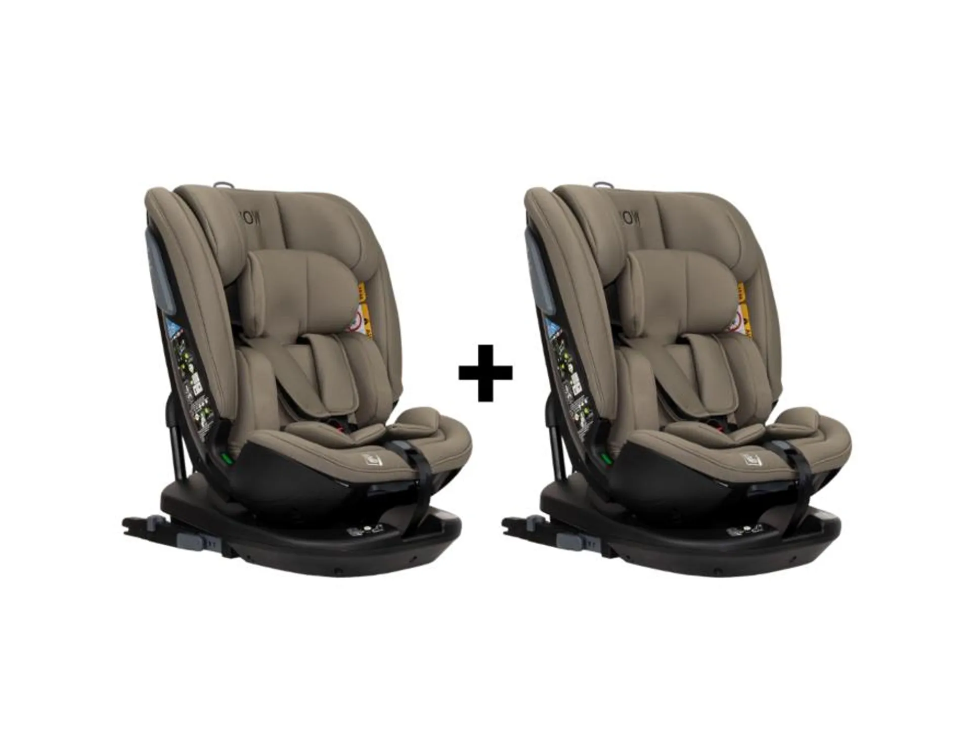 Set | 2 x Autostoel Novi Baby® Nathan Premium I-Size Dark Taupe