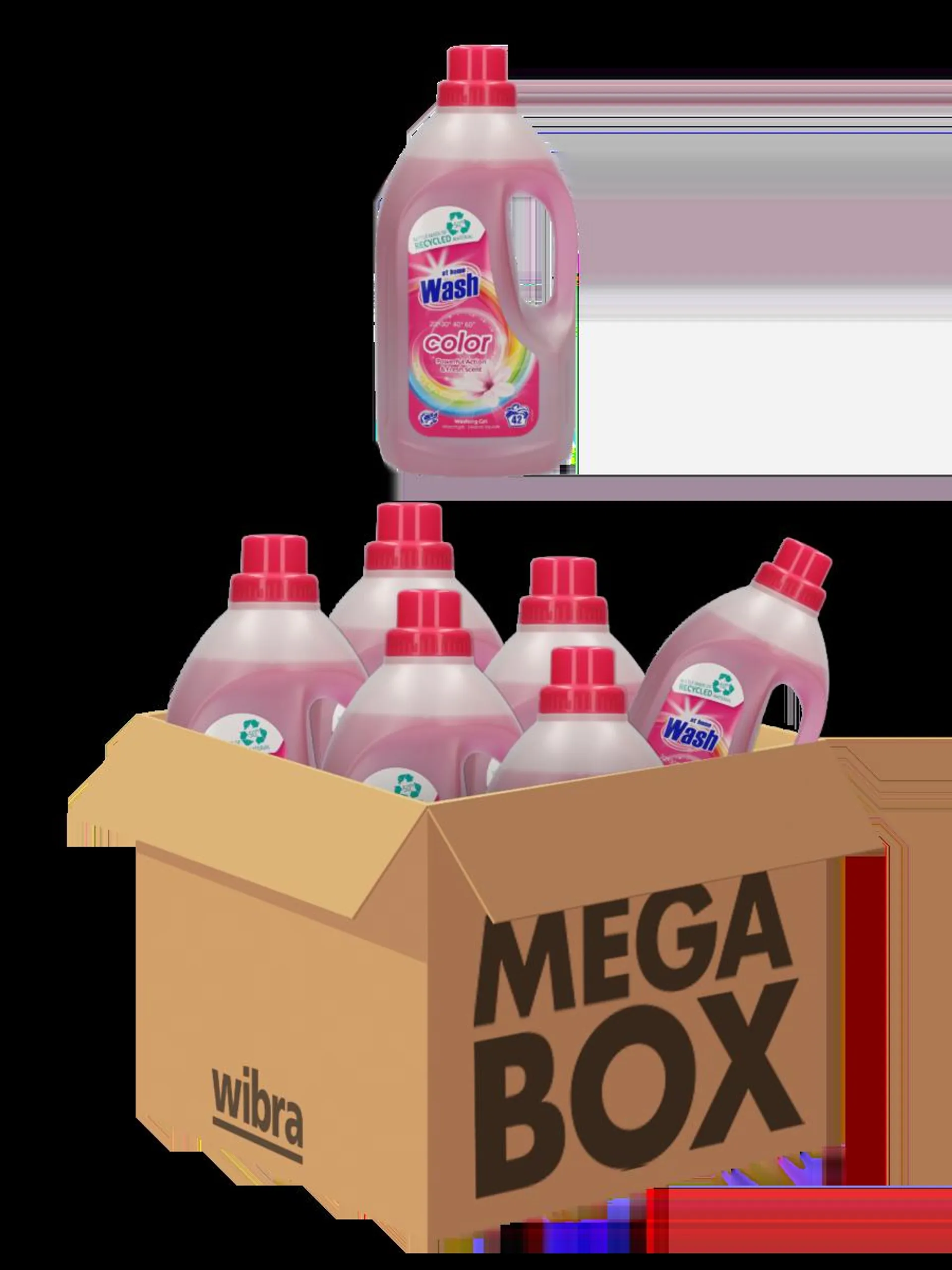 Vloeibaar wasmiddel kleur megabox 6 flessen