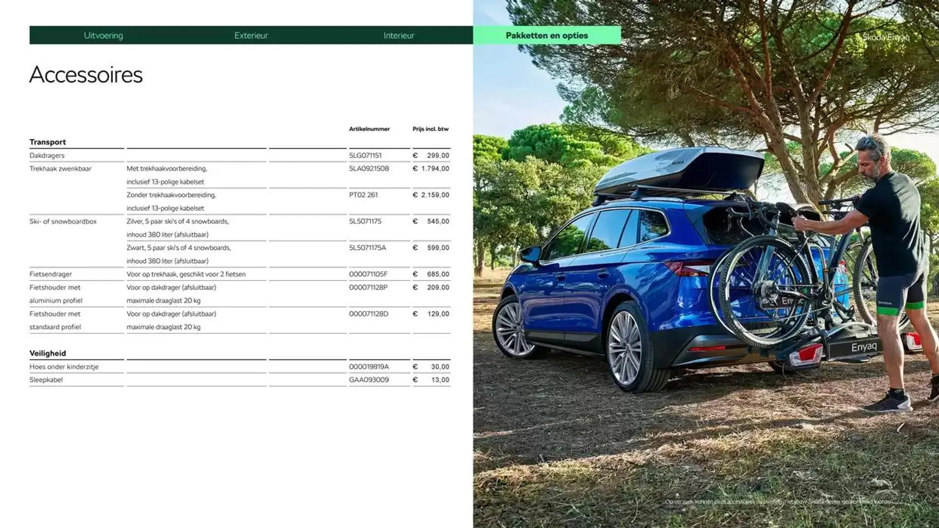Škoda Enyaq prijslijst per 1 oktober 2024 van 29 oktober tot 29 oktober 2025 - Folder pagina 17
