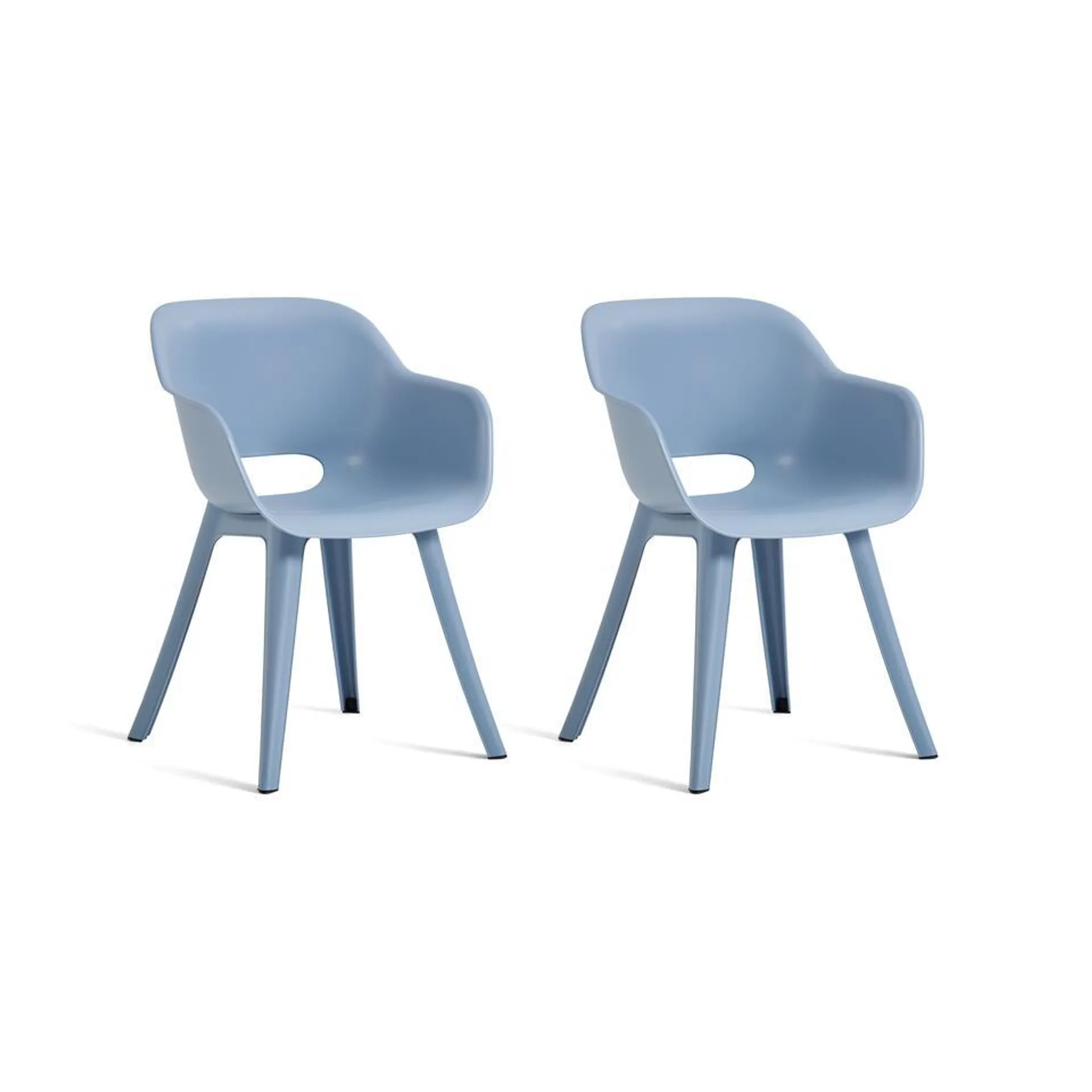 Keter Akola Tuinstoelen - 2 stuks -56.5x55x80cm - Blauw