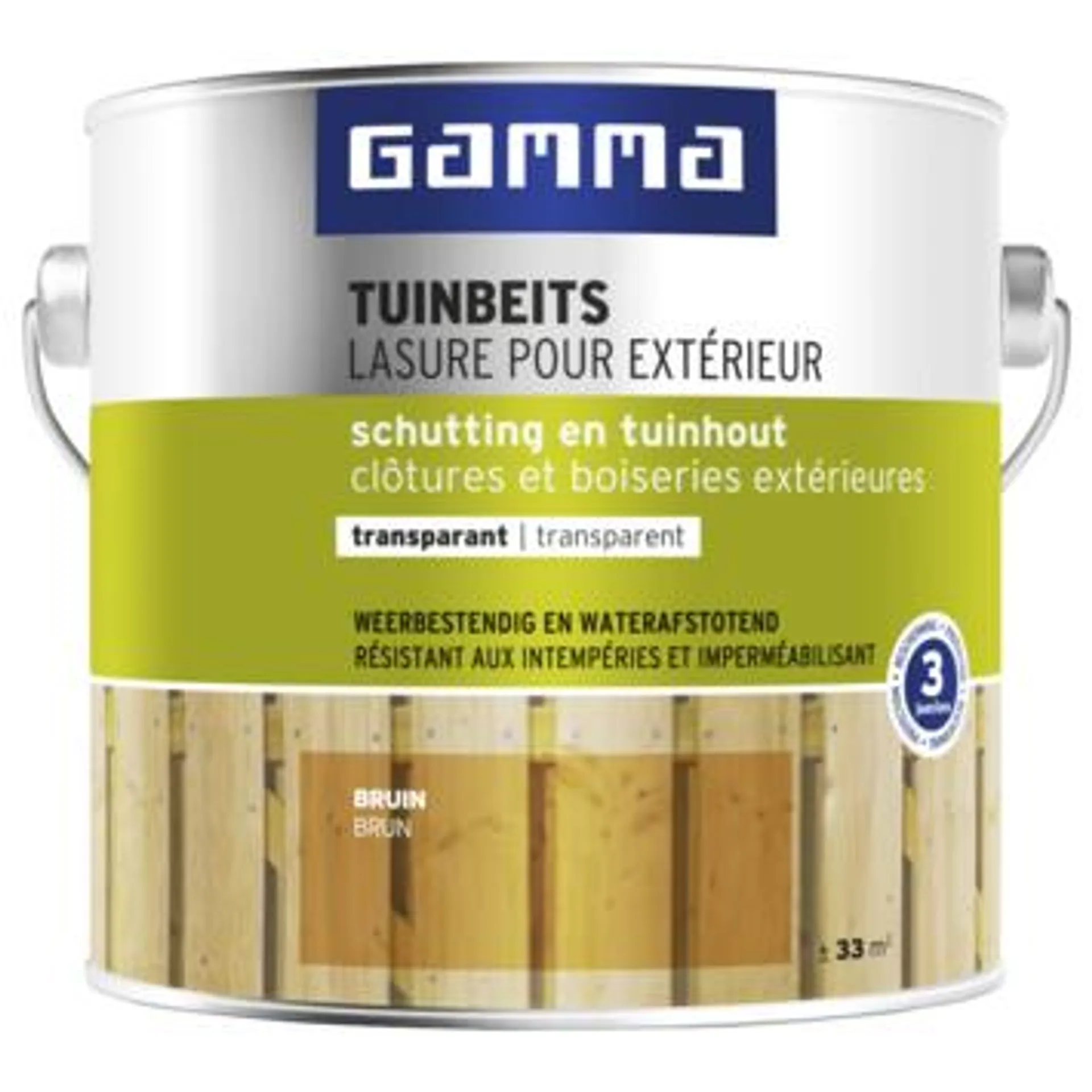 GAMMA tuinbeits schutting & tuinhout transparant bruin 2,5 liter