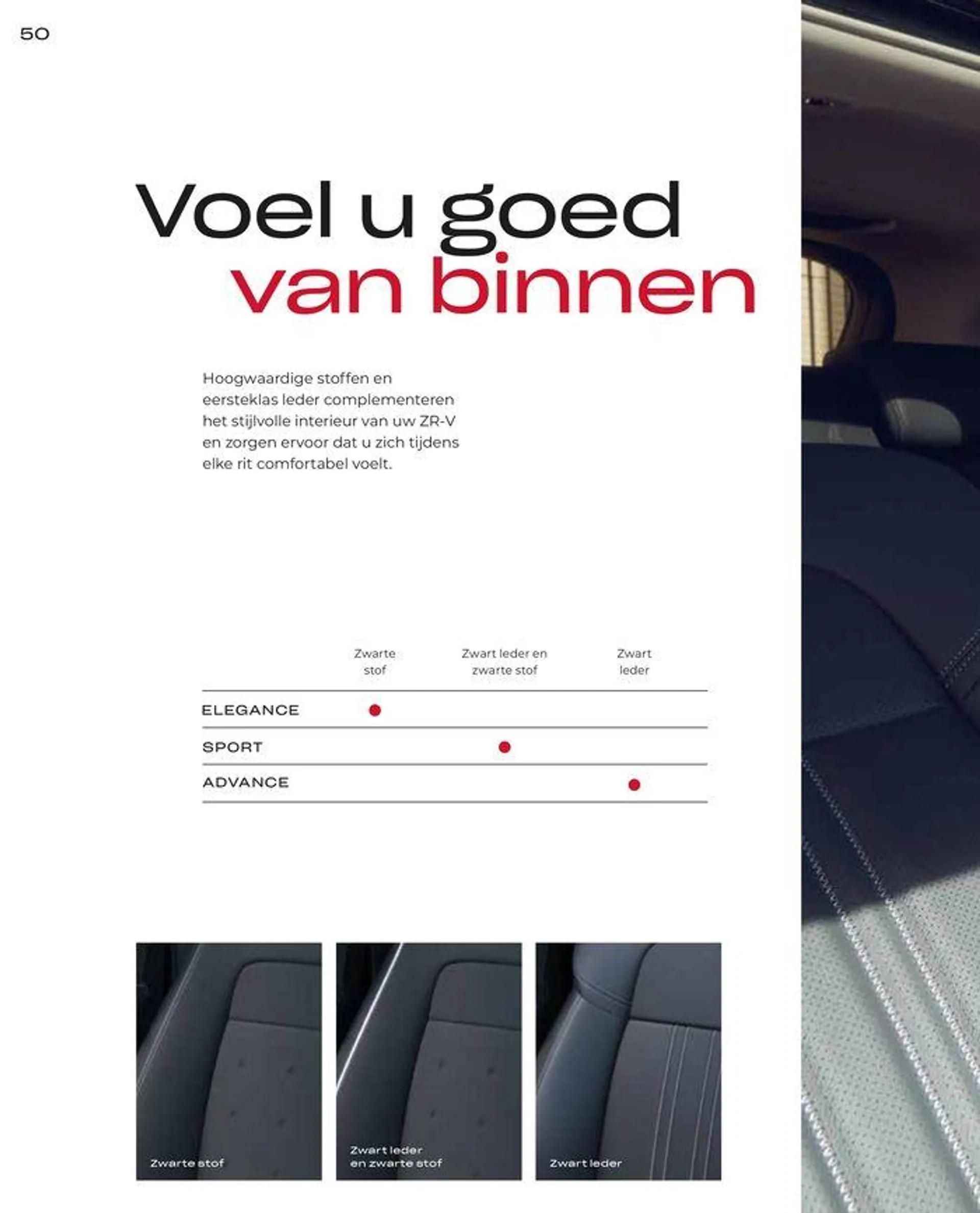 Honda ZR-V e:HEV — Brochure van 7 oktober tot 31 augustus 2024 - Folder pagina 50