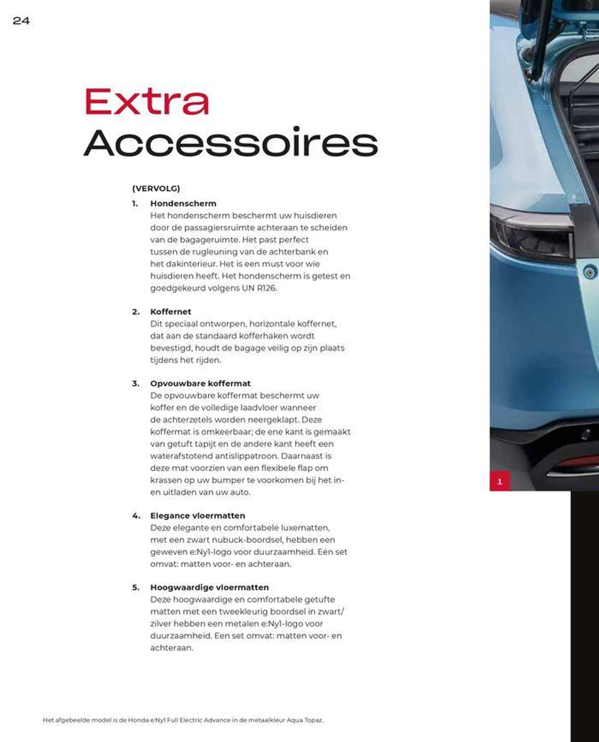 Honda e:Ny1 — Brochure Accessoires - 24