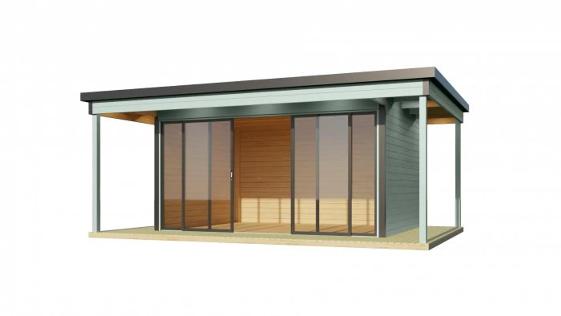 Lasita Maja Tuinhuis Domeo 4 Loggia Glaciergreen/Anthracite