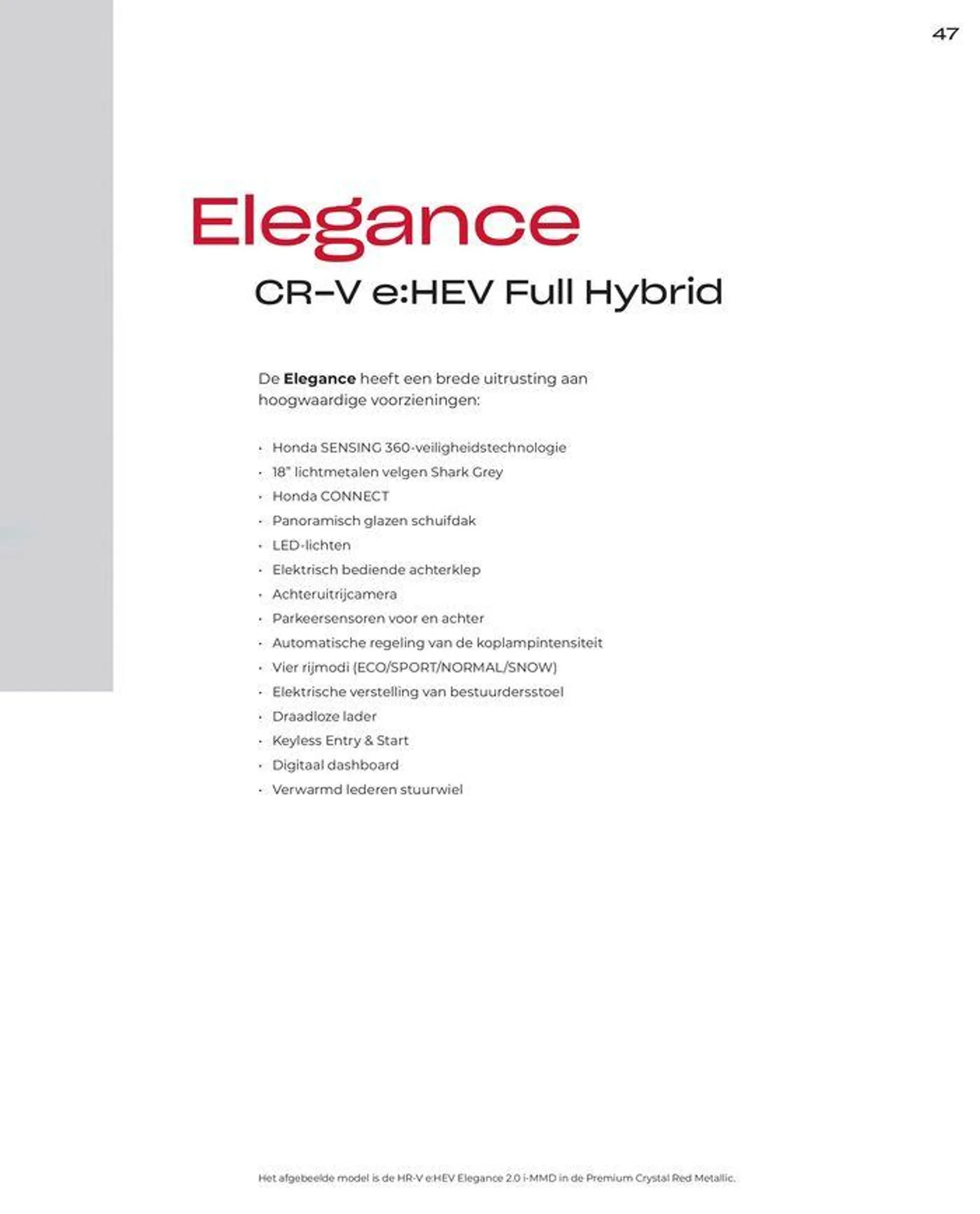 Honda CR-V e:HEV &amp; e:PHEV — Brochure van 28 juni tot 12 juli 2024 - Folder pagina 47