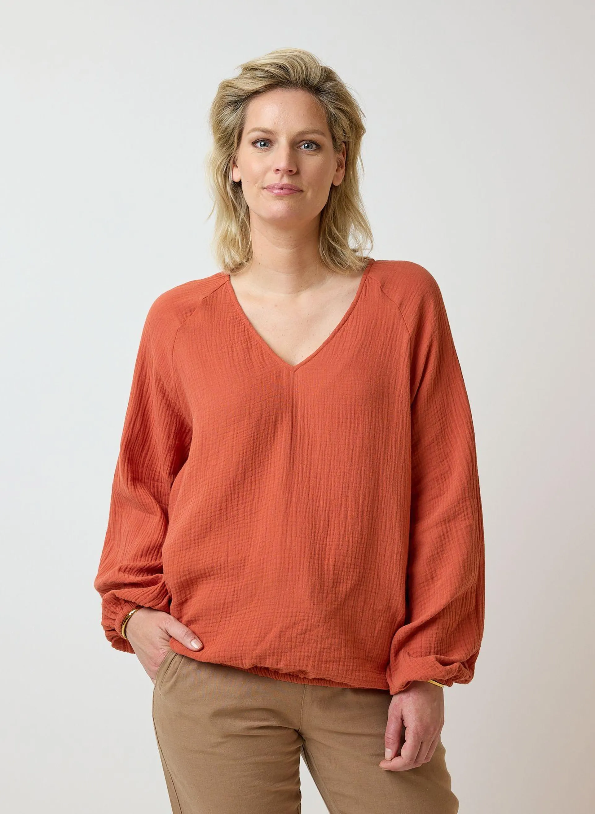 Blouse terracotta