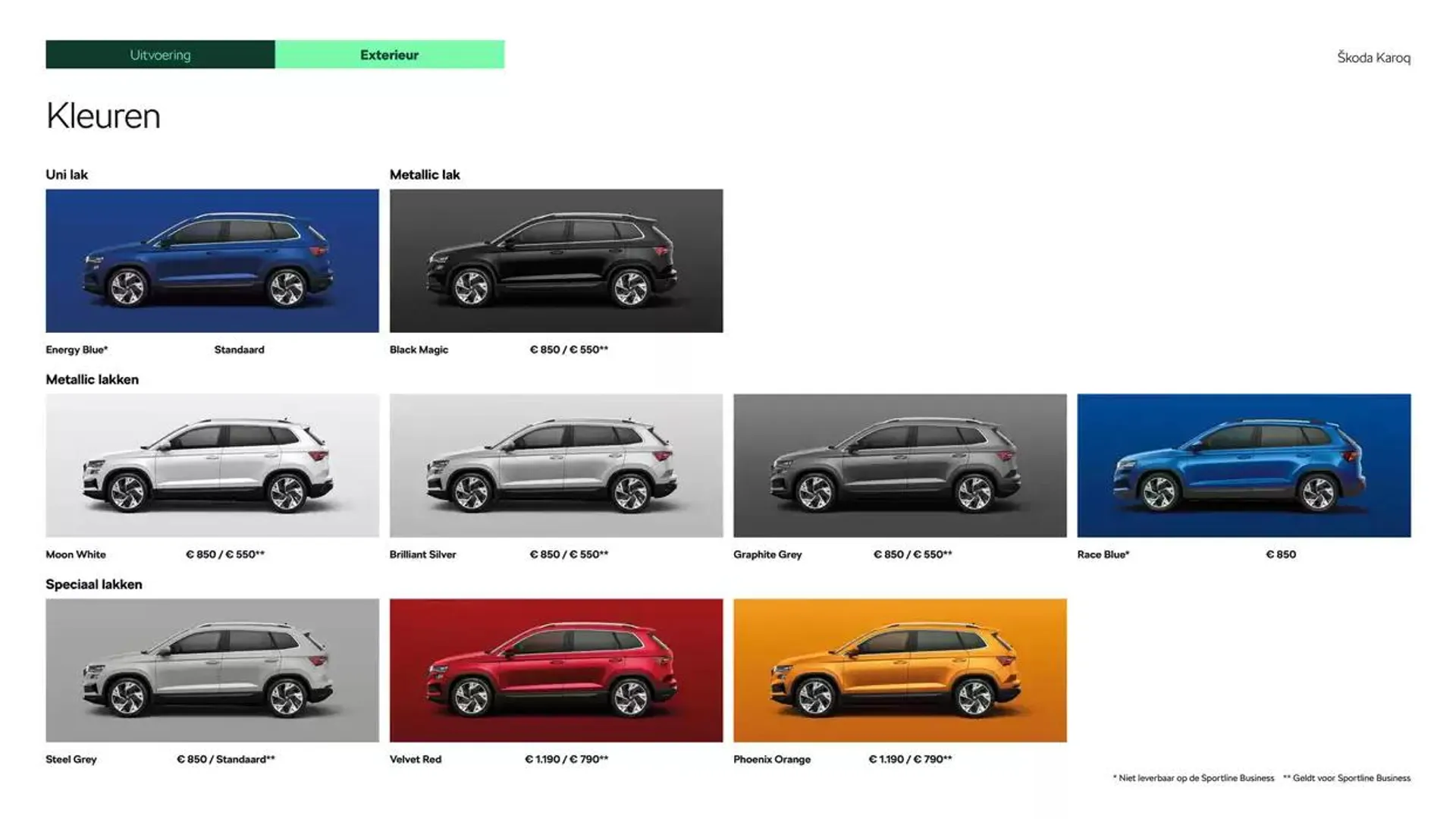 Škoda Karoq prijslijst per 15 augustus 2024 van 22 oktober tot 22 oktober 2025 - Folder pagina 8