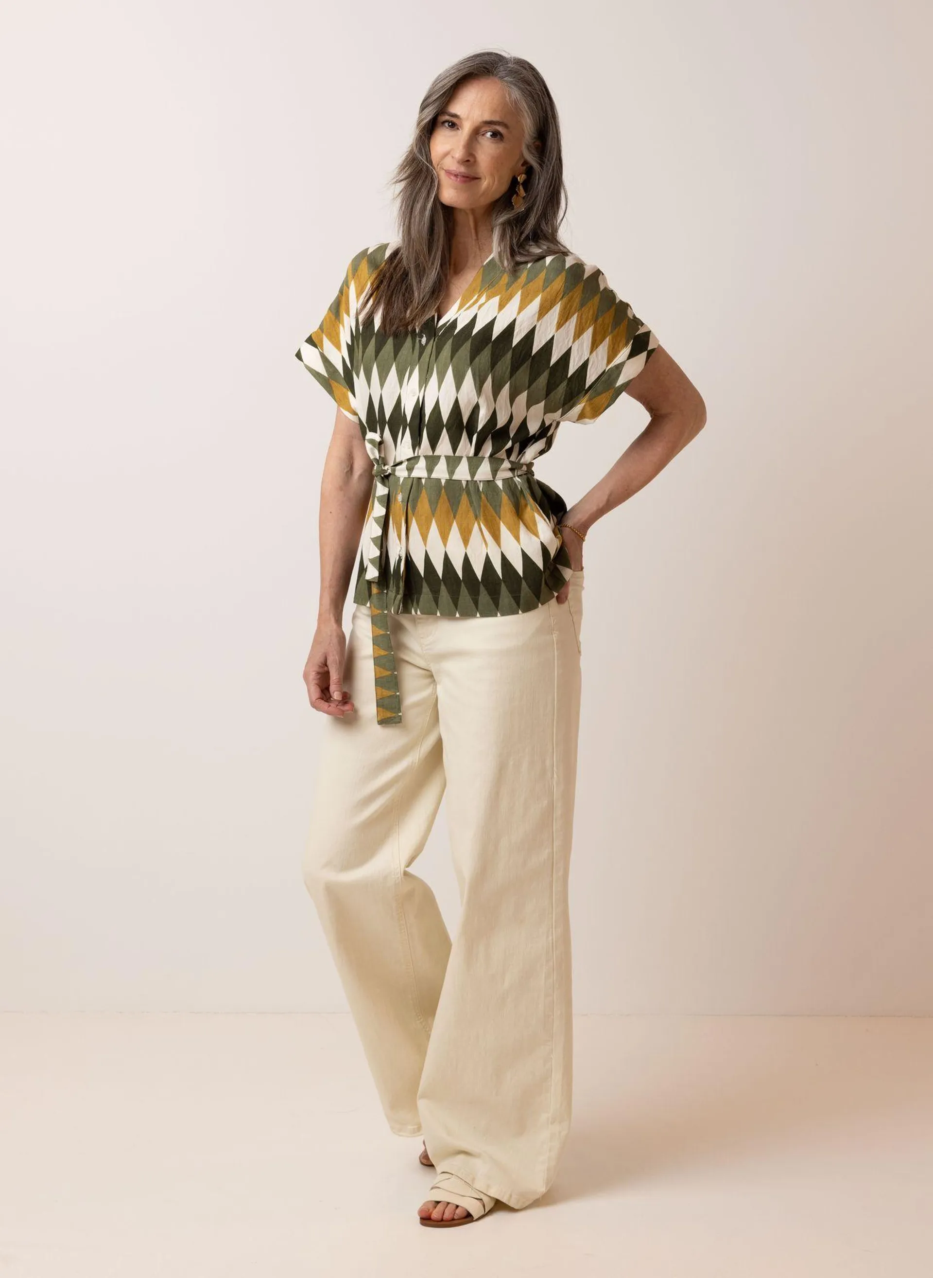 Meerkleurige blouse