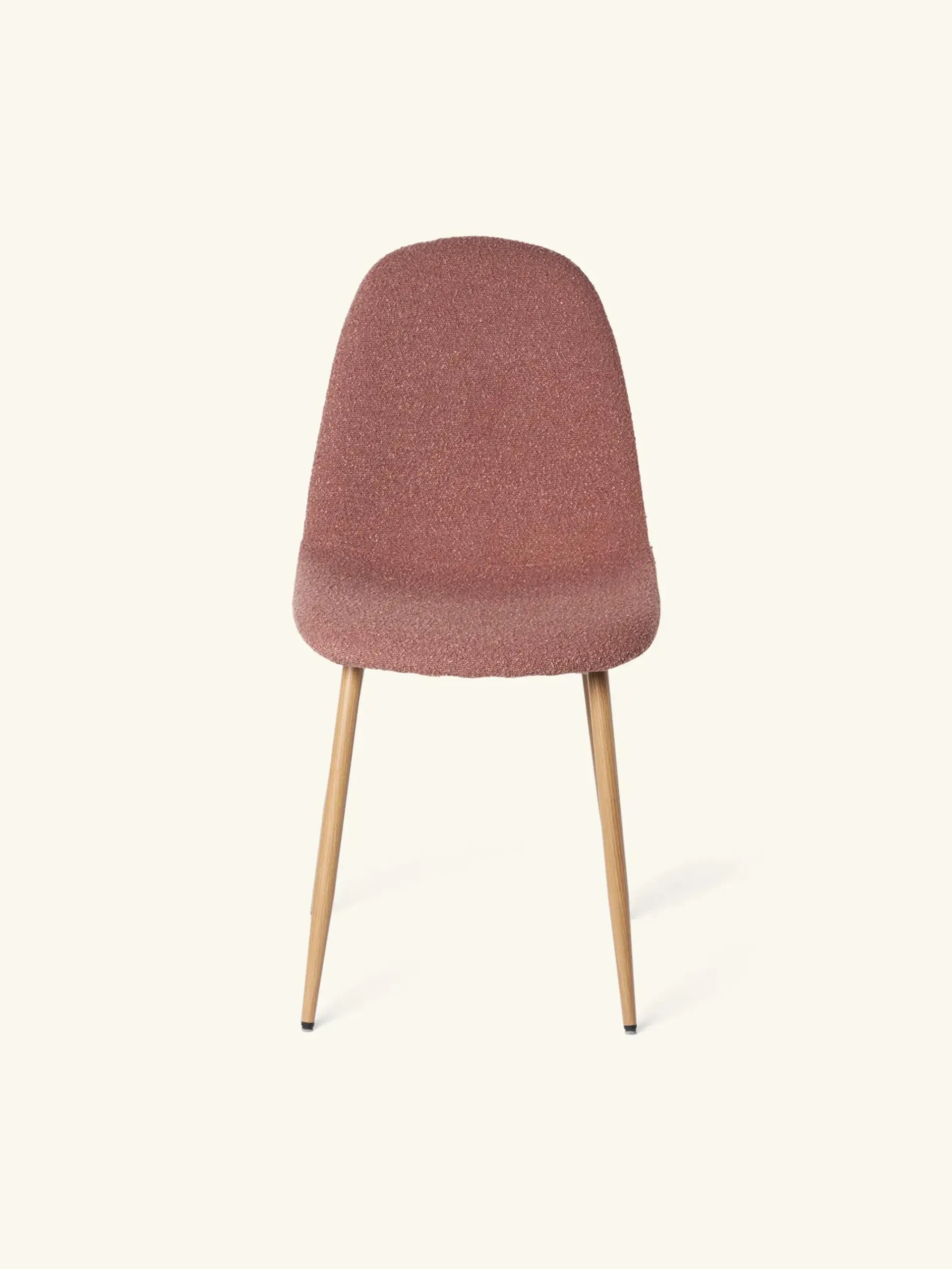 Chair with bouclé fabric