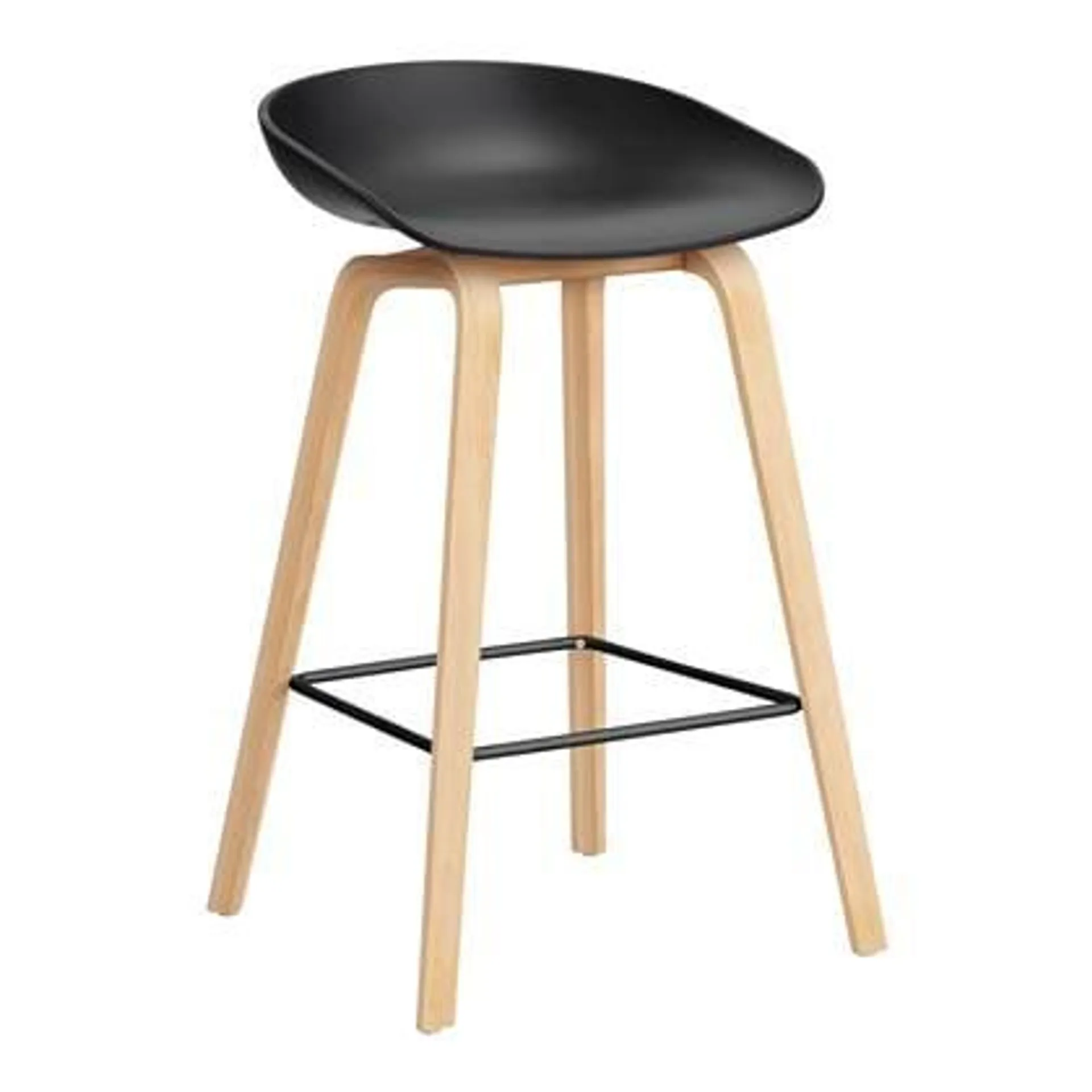 HAY About a Stool AAS32 Barkruk - H 65 cm - Soaped Oak - Black