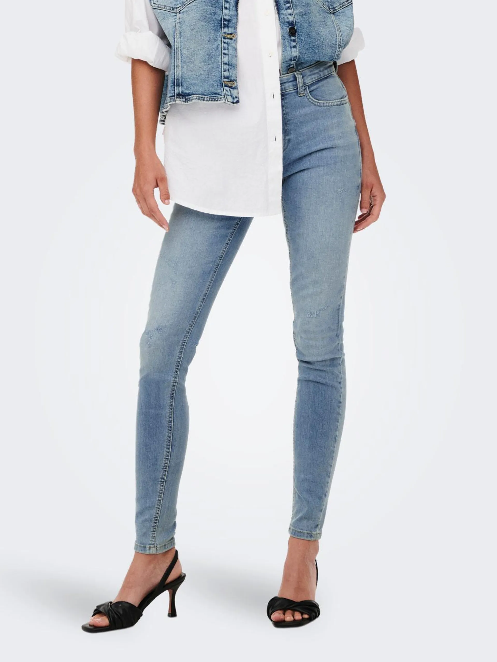 JDYBlume Mid Slijtagedetail Skinny jeans