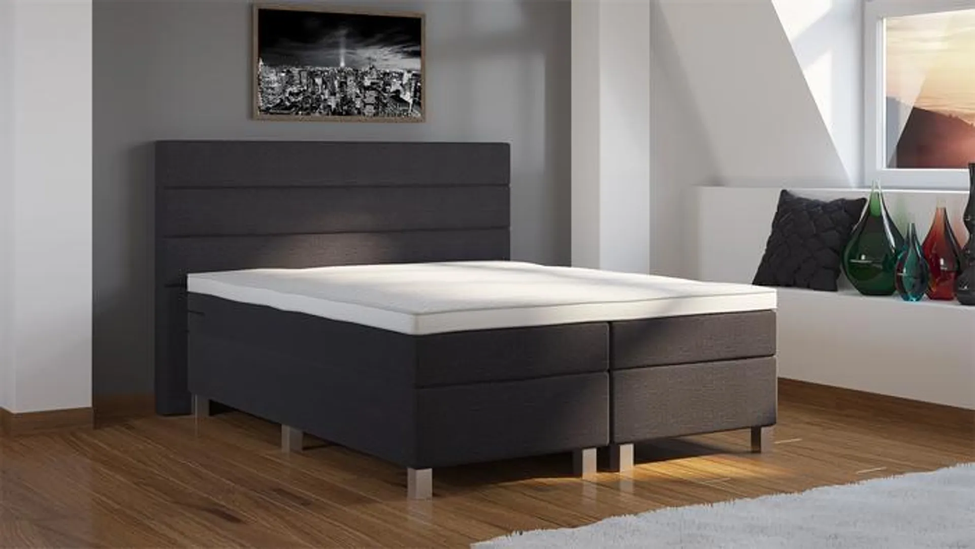 Boxspring Toronto Stof Compleet Vlak