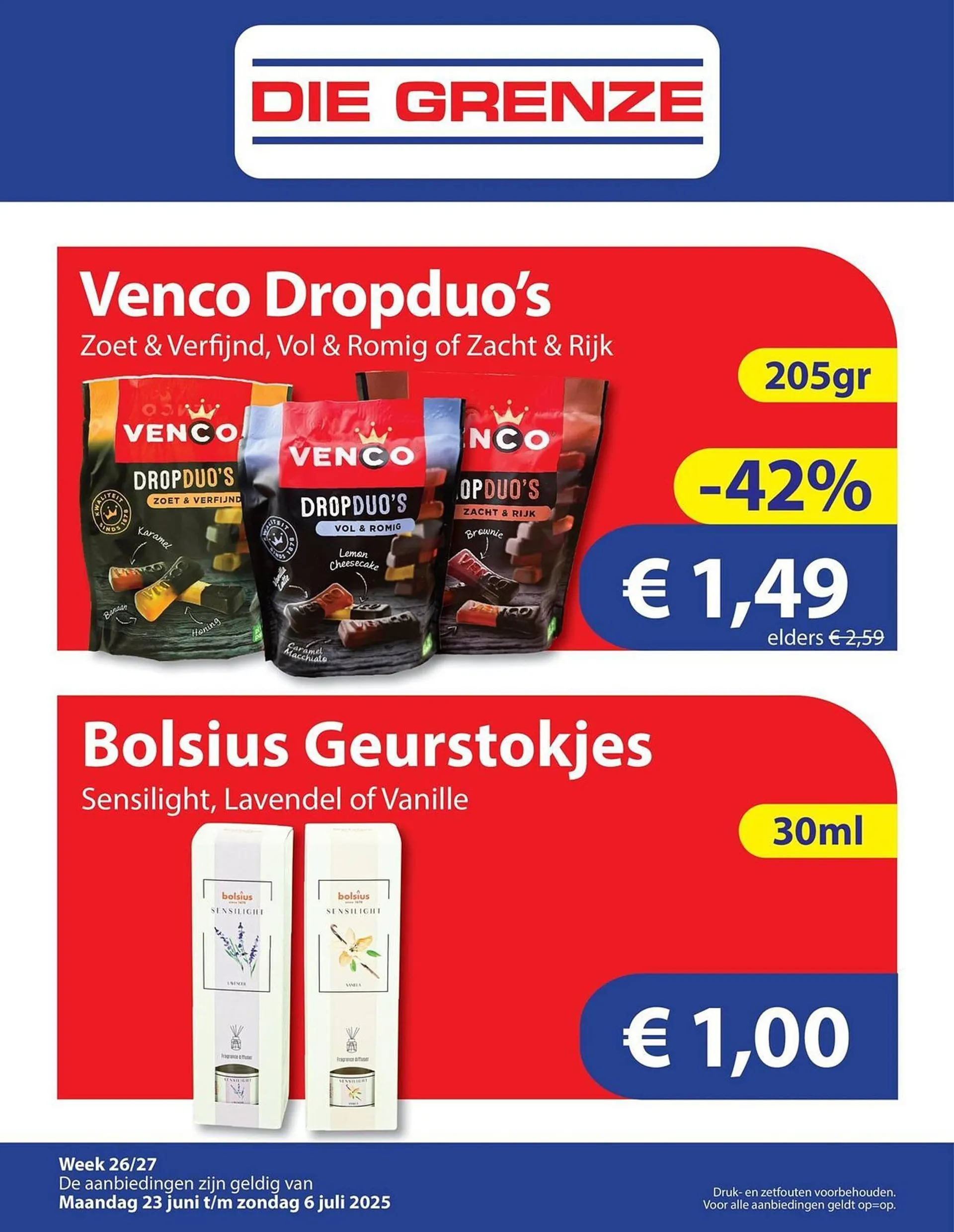 Die Grenze folder van 23 juni tot 6 juli 2025 - Folder pagina 1