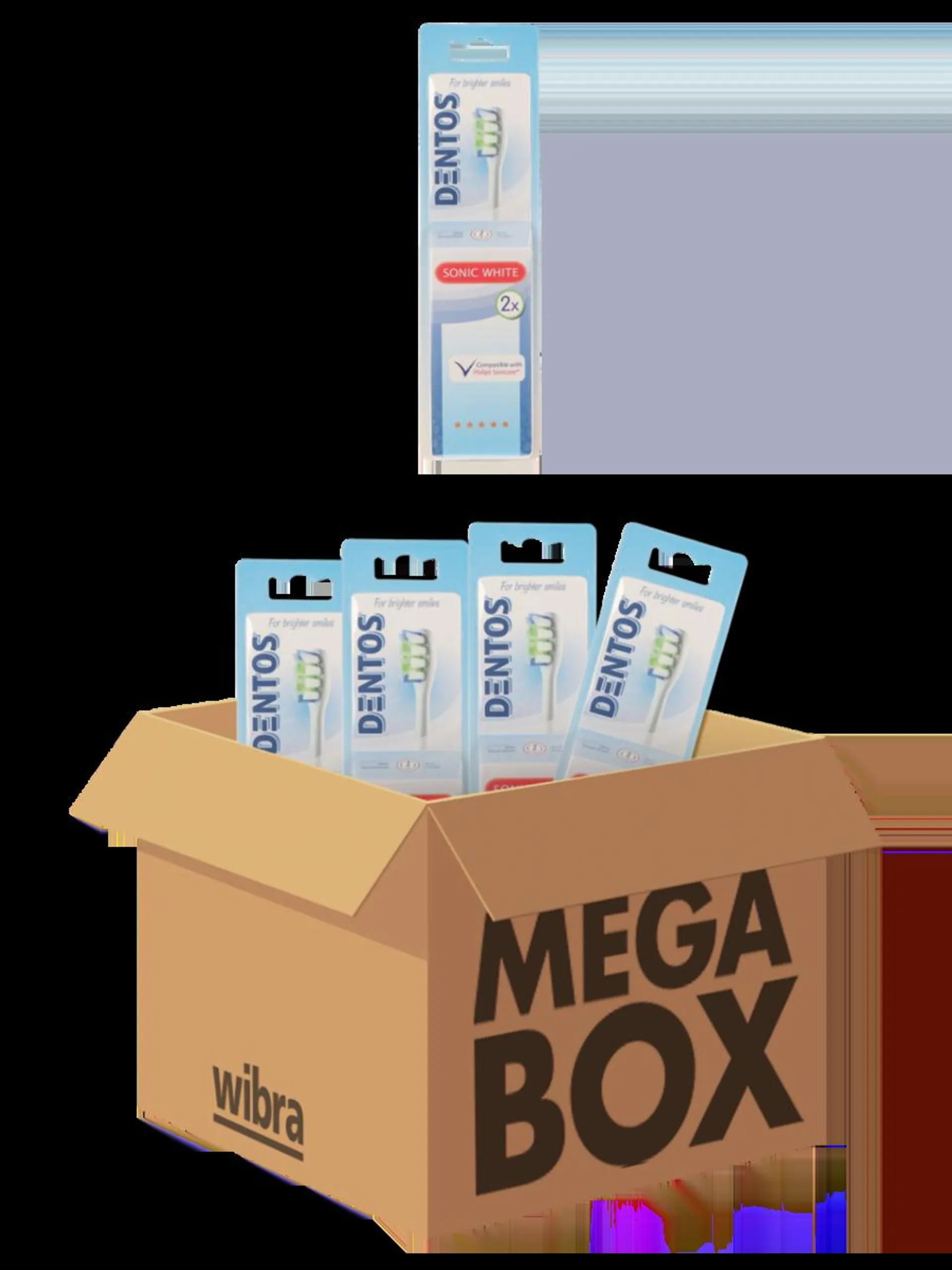 Dentos opzetborstels megabox 8 stuks