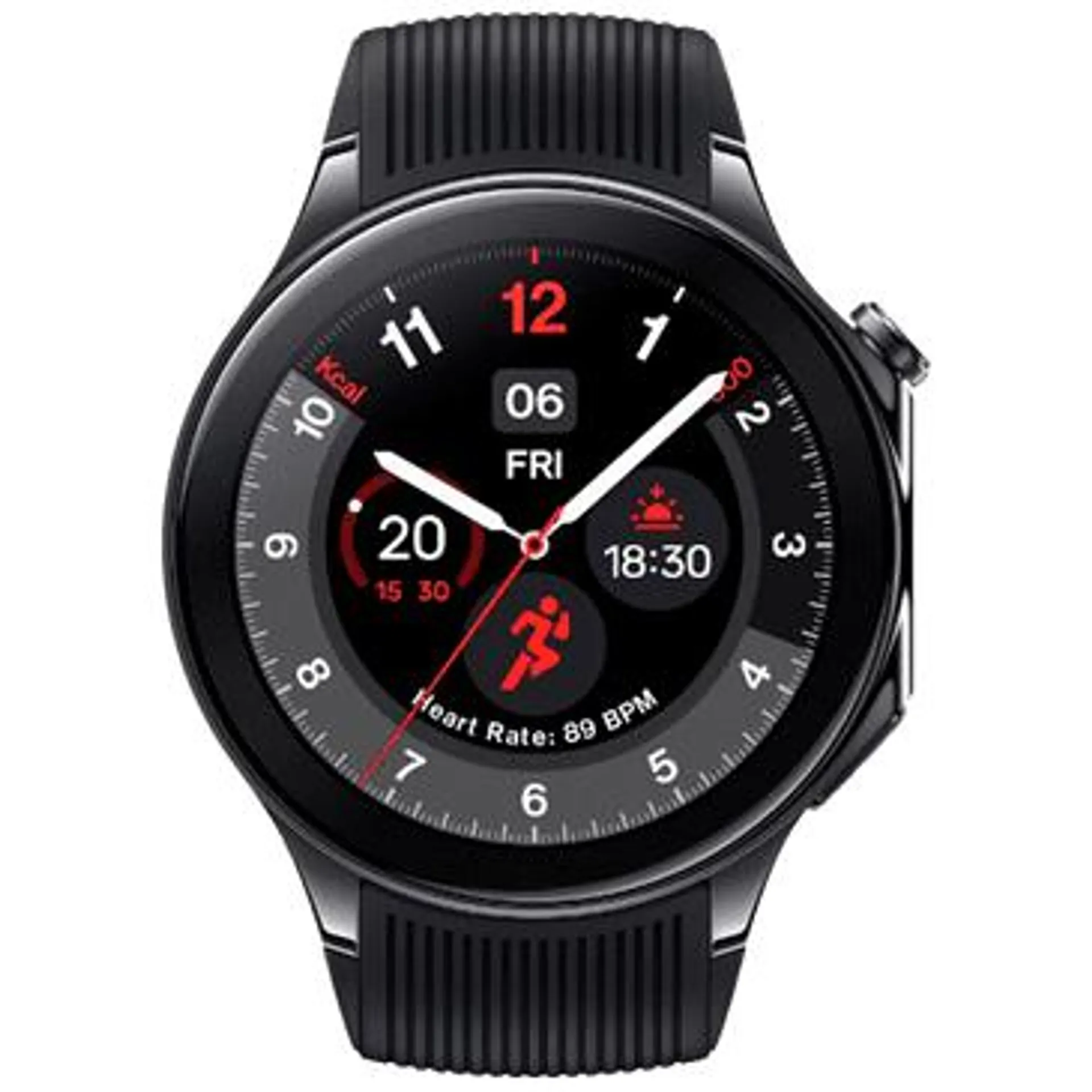 OnePlus Watch 2 Zwart (Zwarte Rubberen Band)