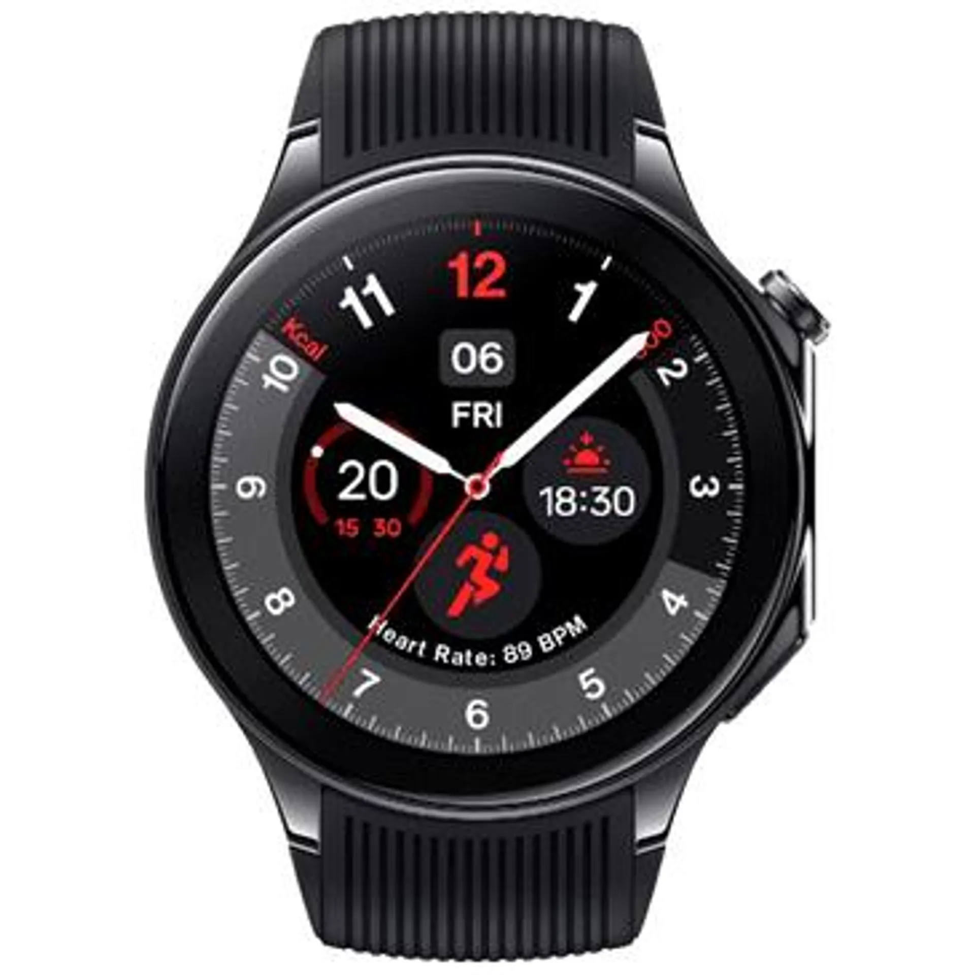 OnePlus Watch 2 Zwart (Zwarte Rubberen Band)