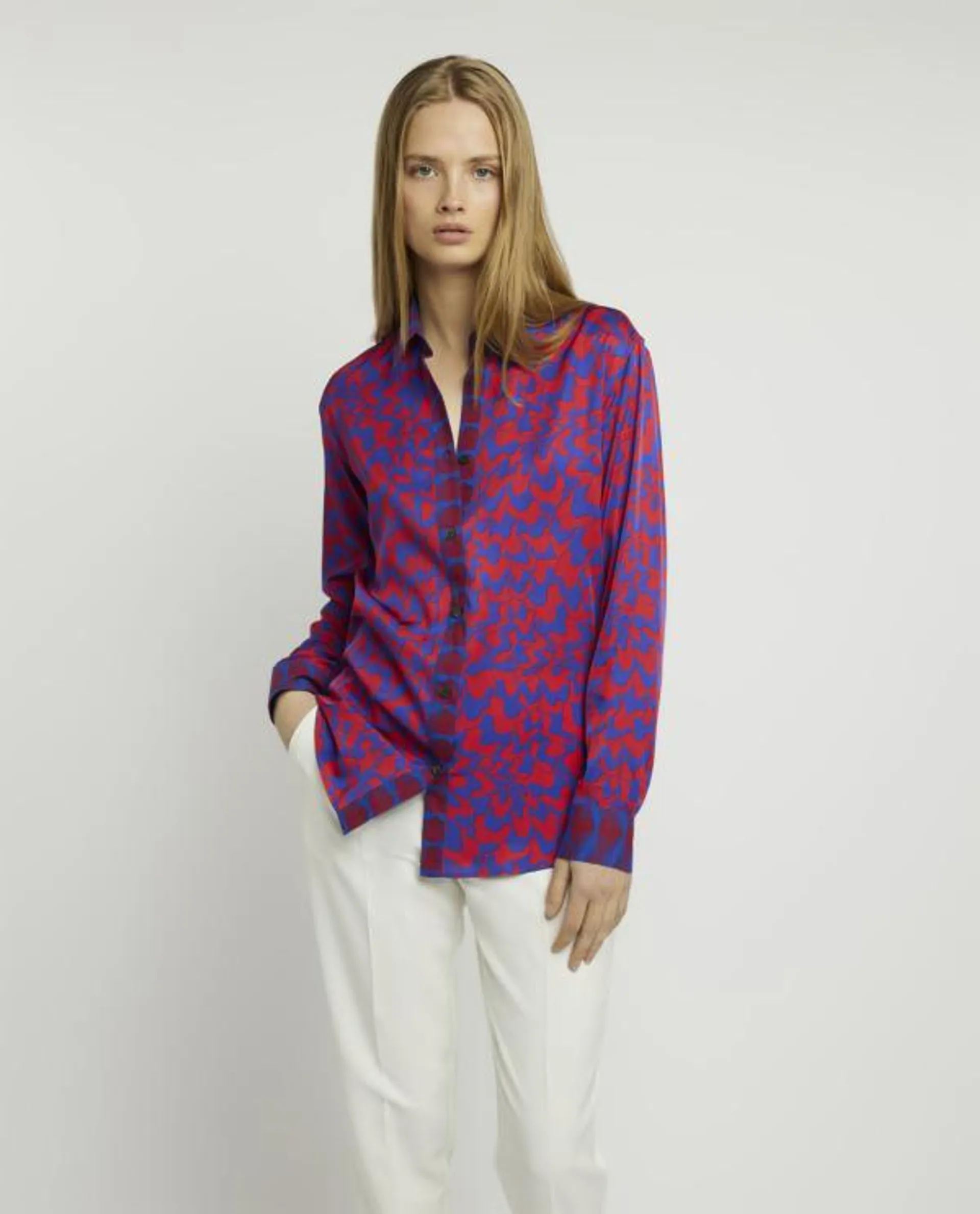 Soepele V-hals blouse