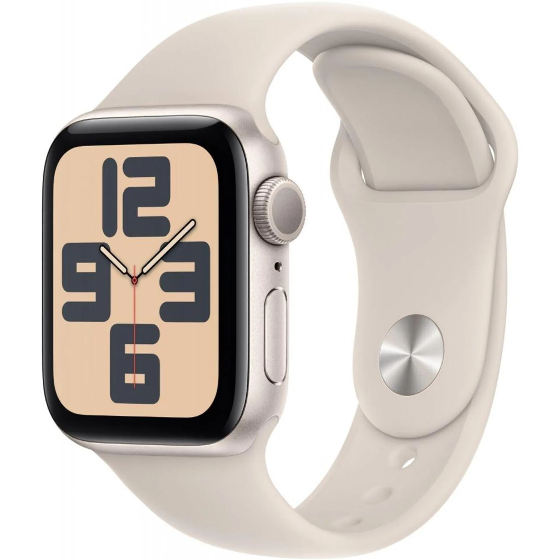 Apple Watch SE 2023 Sportarmband S/M 40 mm Aluminium GPS Smartwatch polarstern/polarstern US-Ware