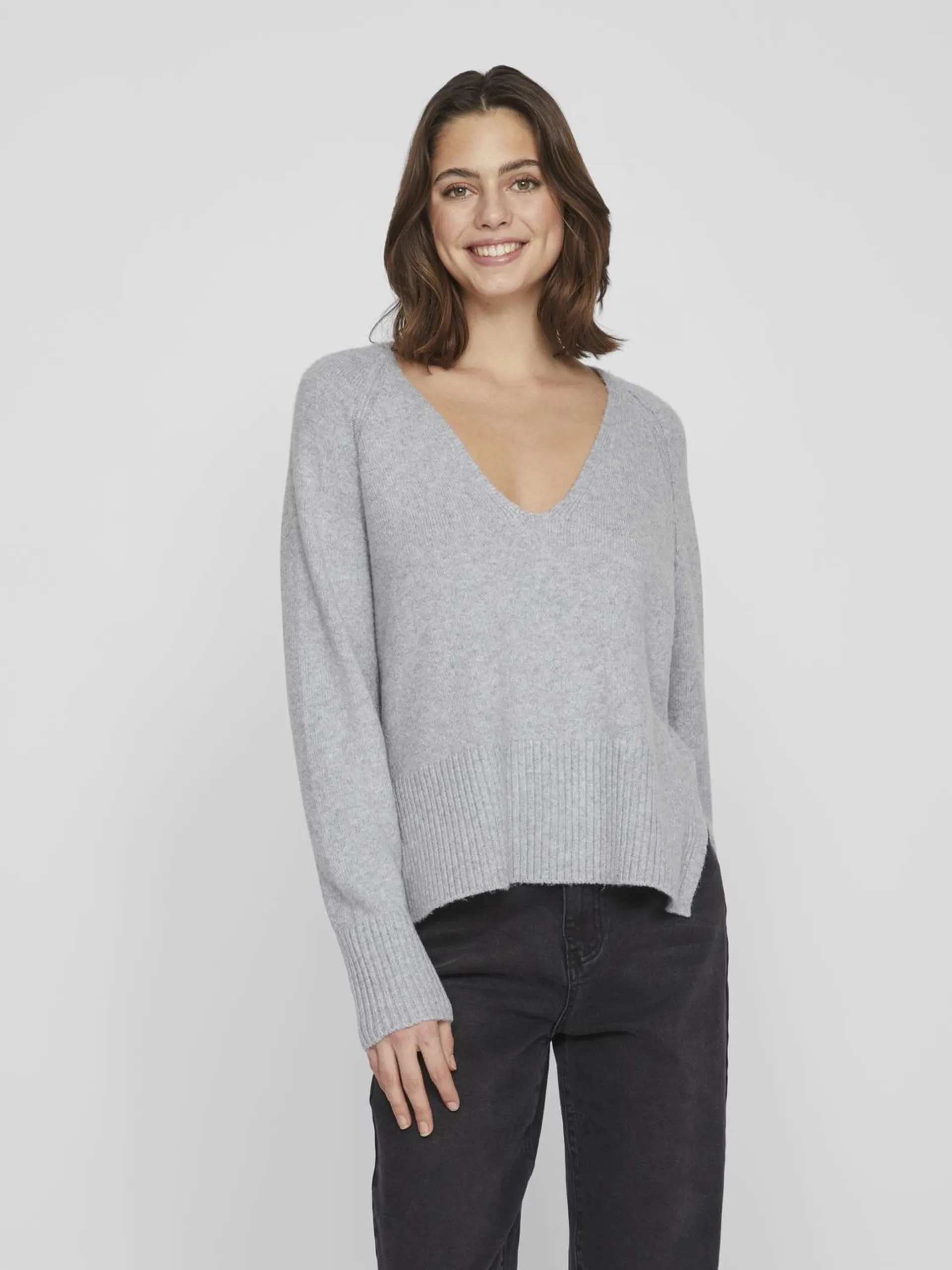 VIPRIMIA Pullover - Light Grey Melange