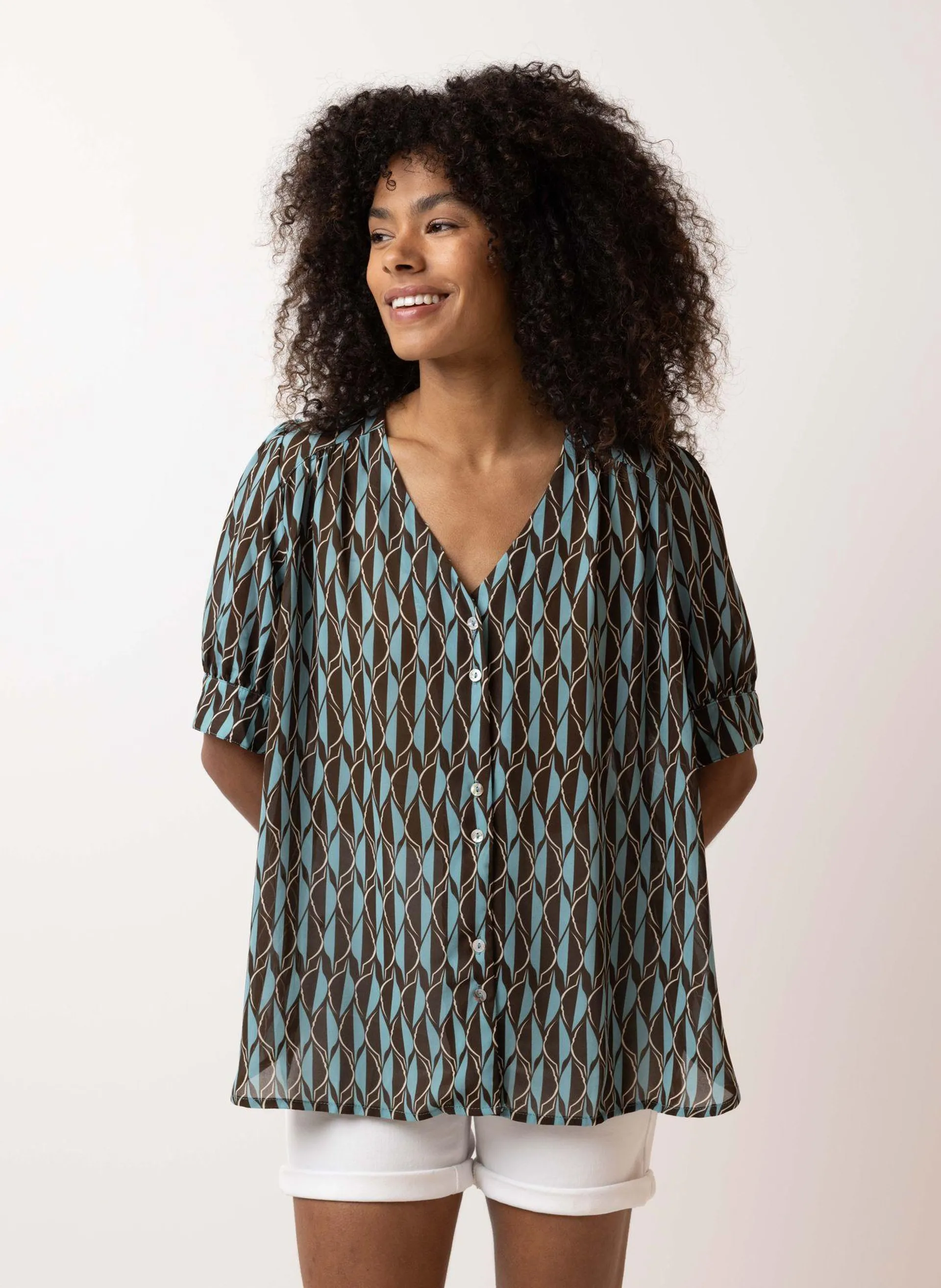 Meerkleurige blouse