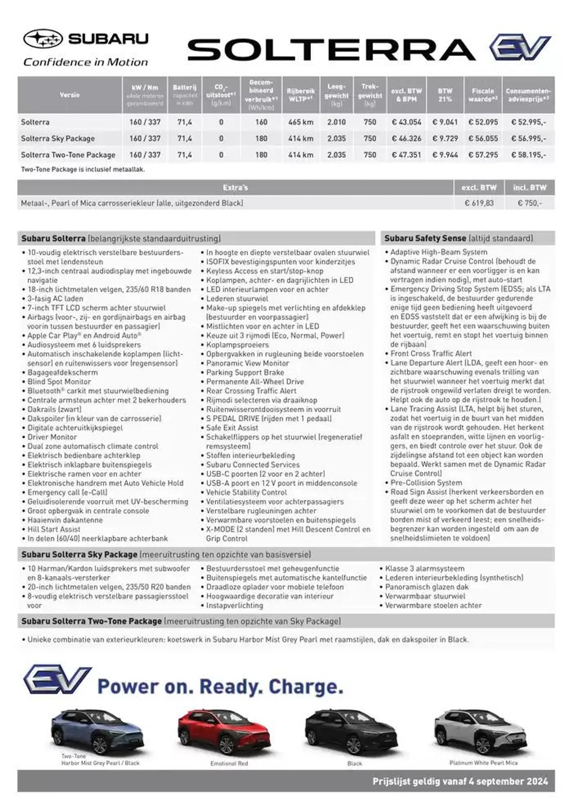 Subaru Solterra van 9 oktober tot 9 oktober 2025 - Folder pagina 1