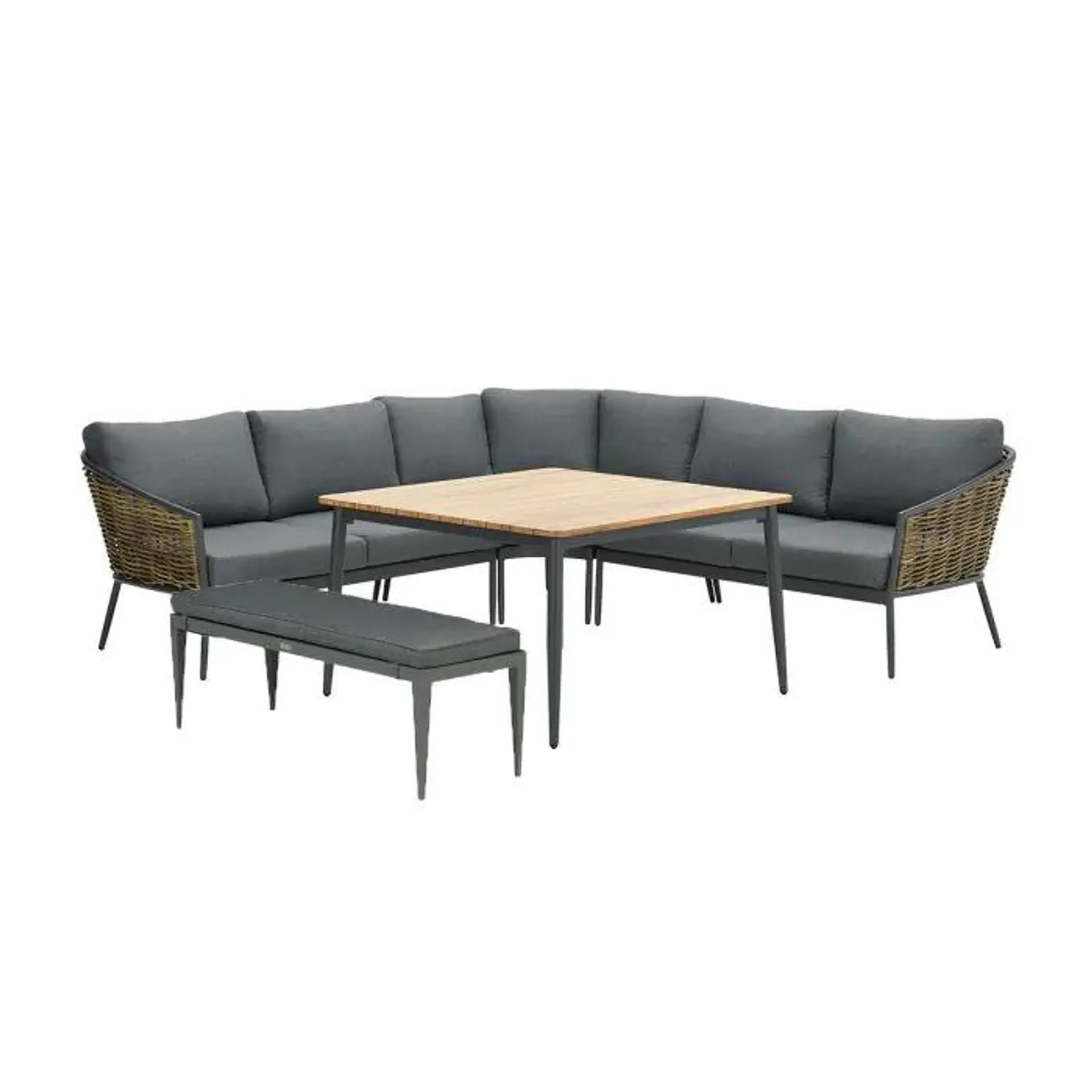 San Vito lounge dining set 5-delig - natural rotan