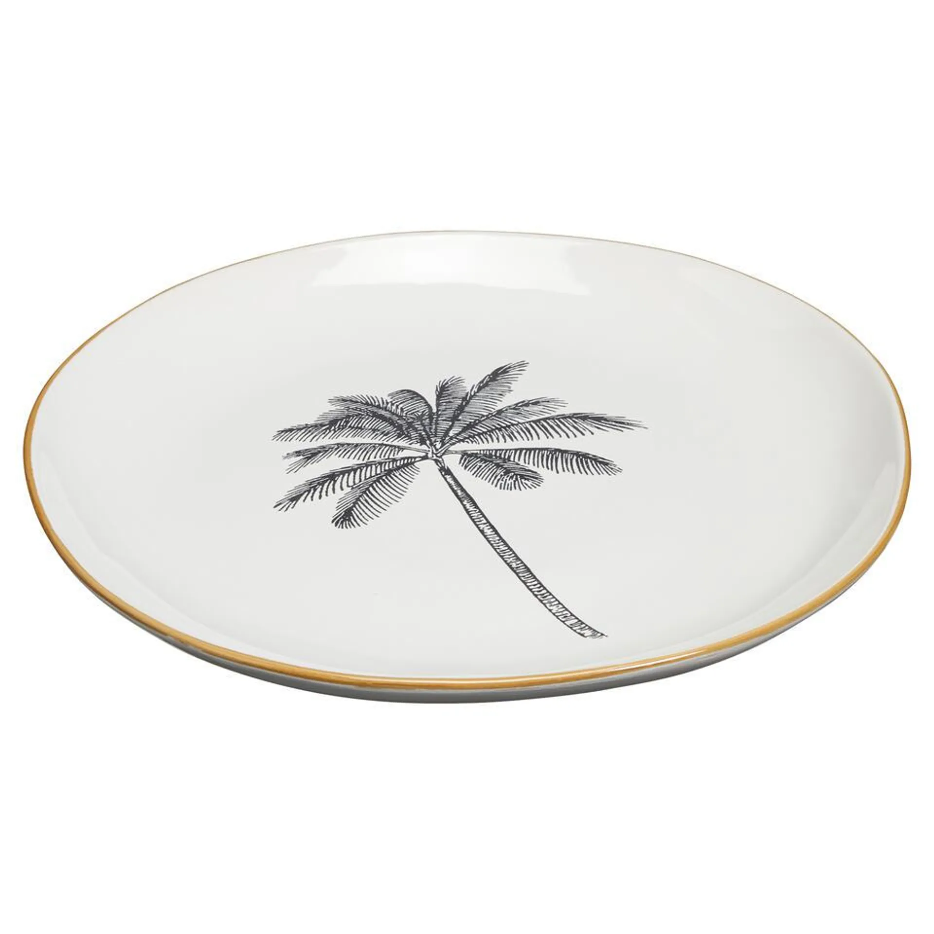 Dinerbord Palm Zwart/Wit - ⌀27cm