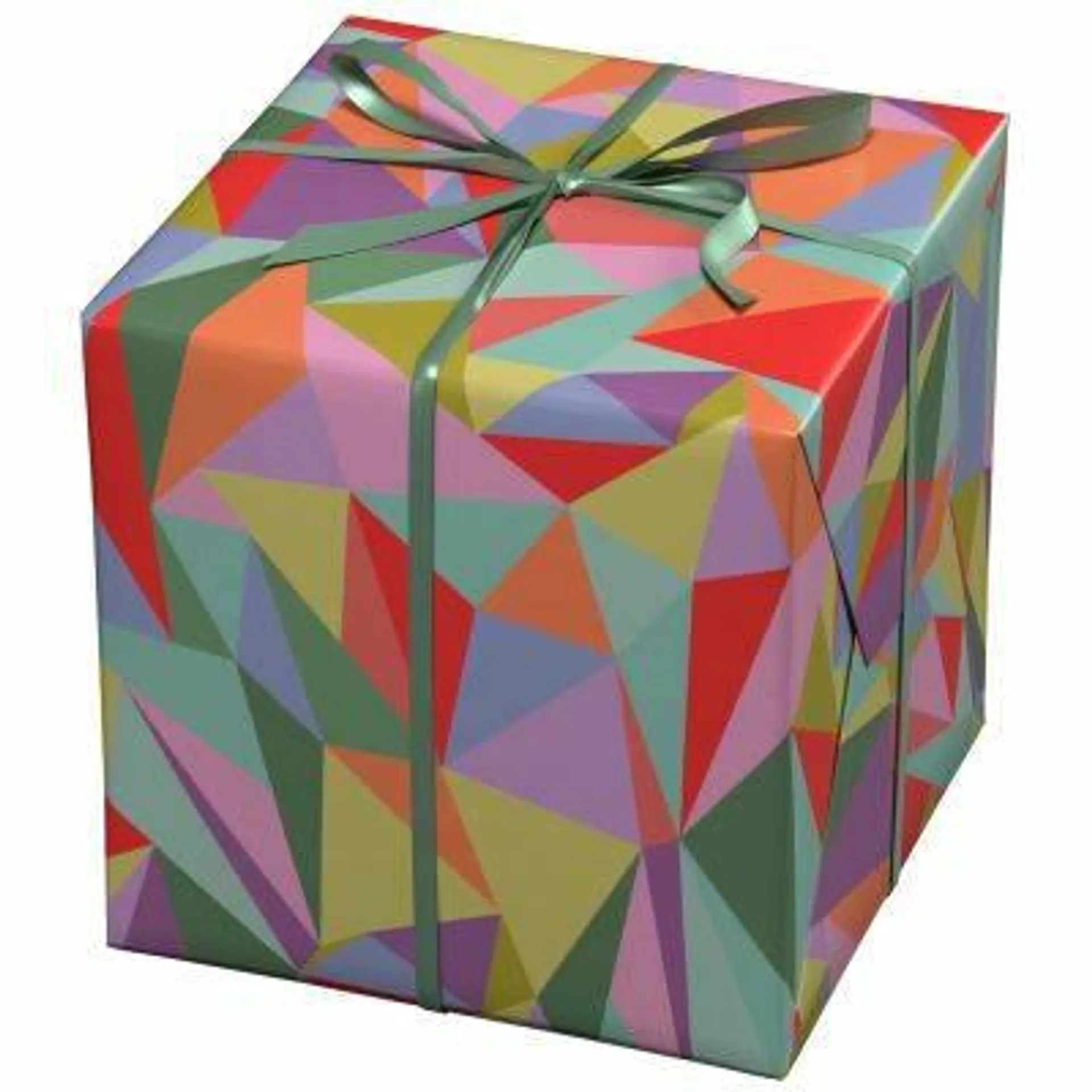 Cadeaupapier - 10 meter - multicolor/geometrisch