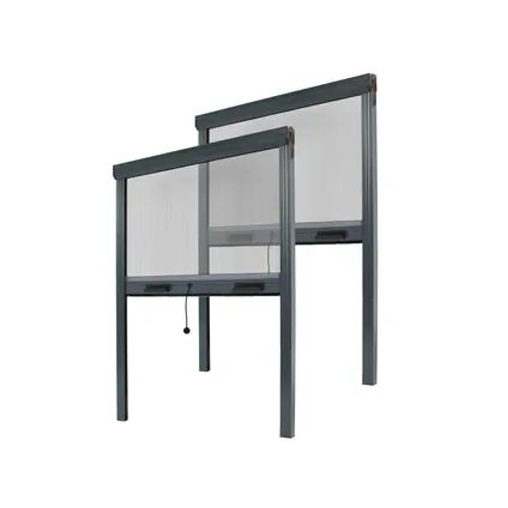 Rolhor op maat te snijden Alu - B 125 x H 160 cm - Grijs - 2 stuks