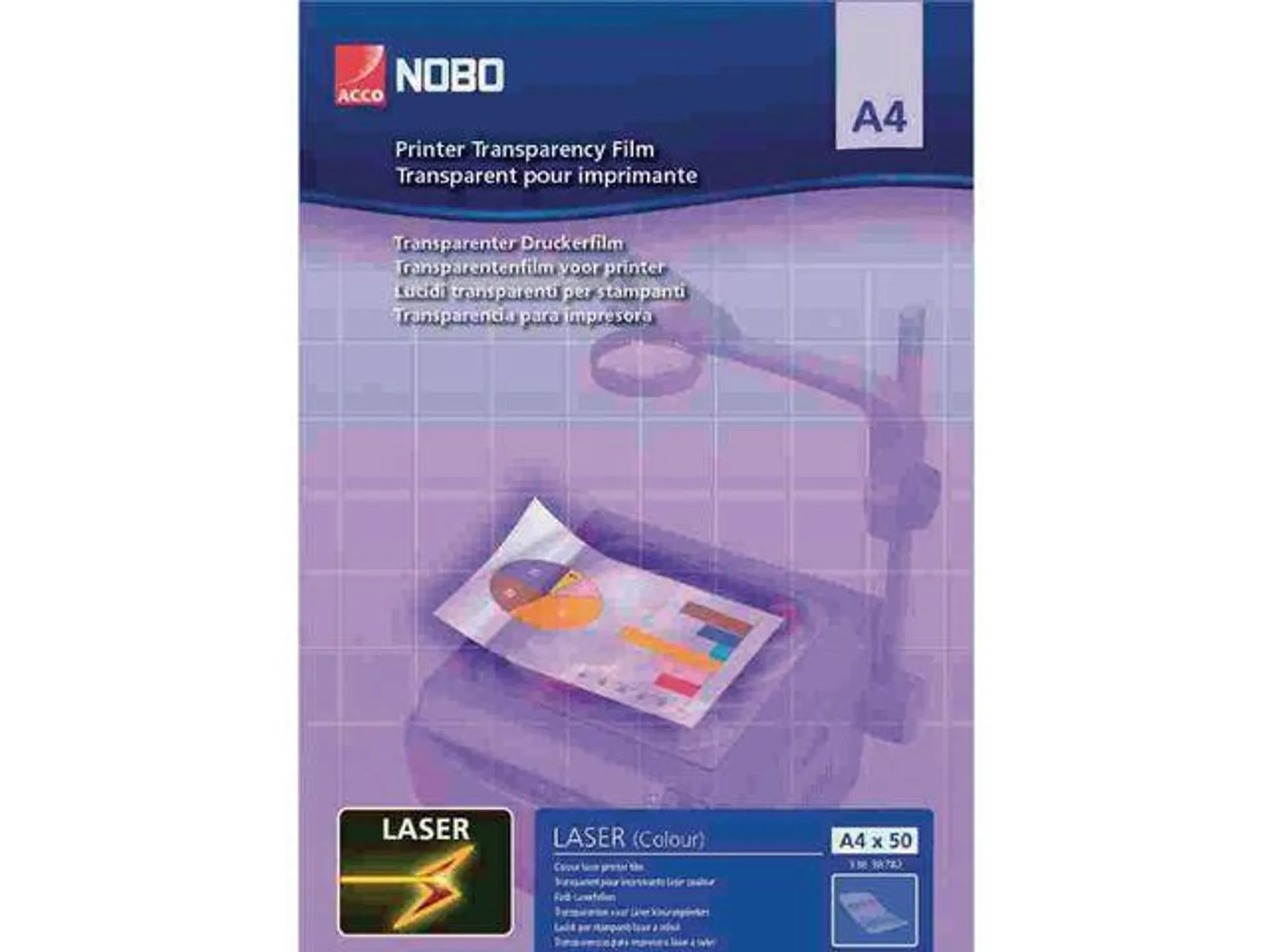 Nobo Laser Printer Film Overheadprojector Transparanten A4