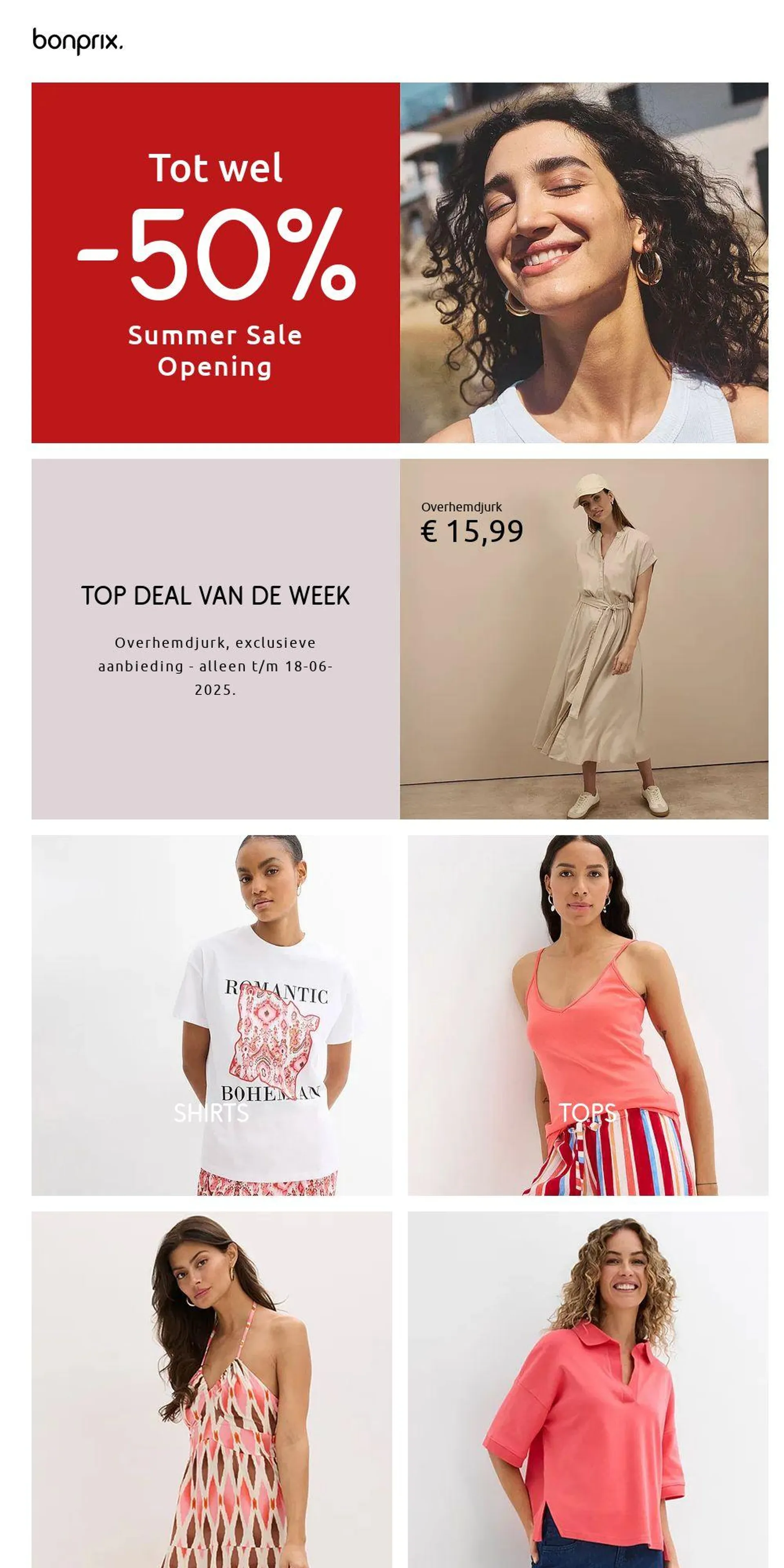 Bonprix Actuele folder van 16 juni tot 22 juni 2025 - Folder pagina 1