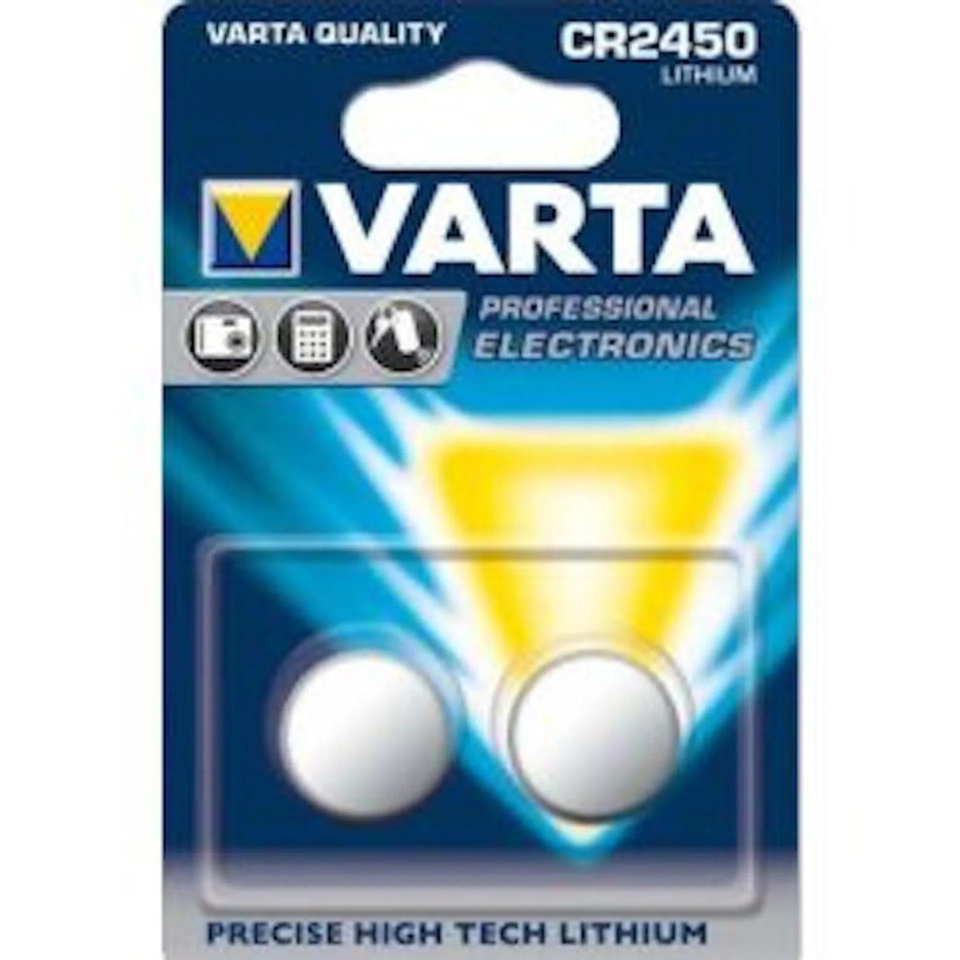 Varta knoopcel Lithium CR2450, blister van 2 stuks