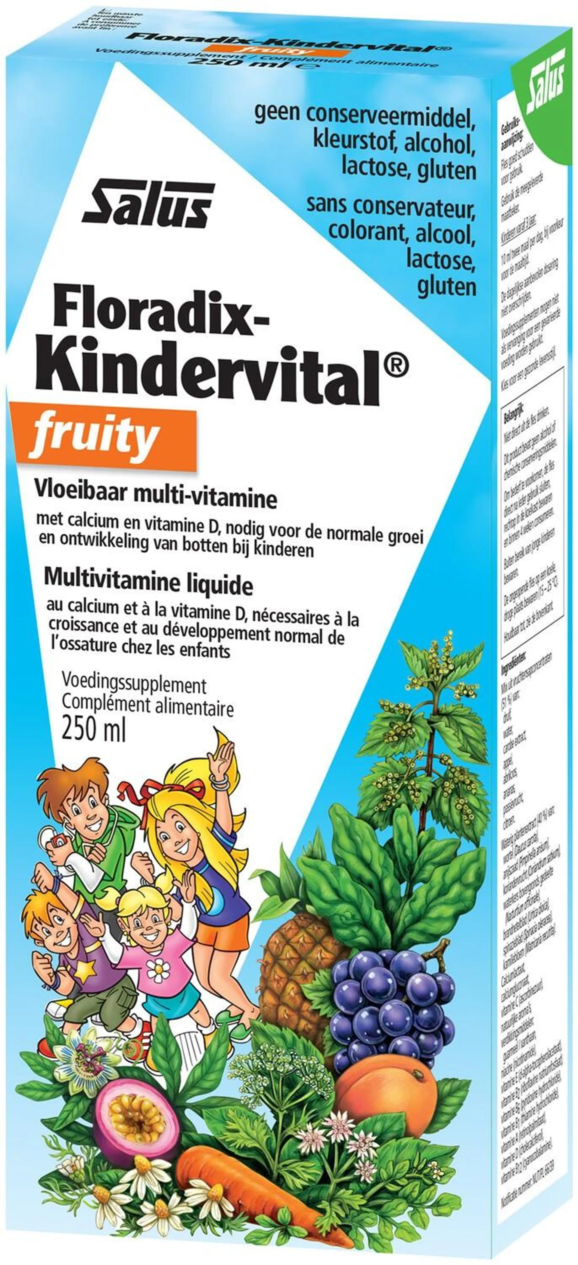 Salus Floradix kindervital fruity glutenvrij 250 milliliter