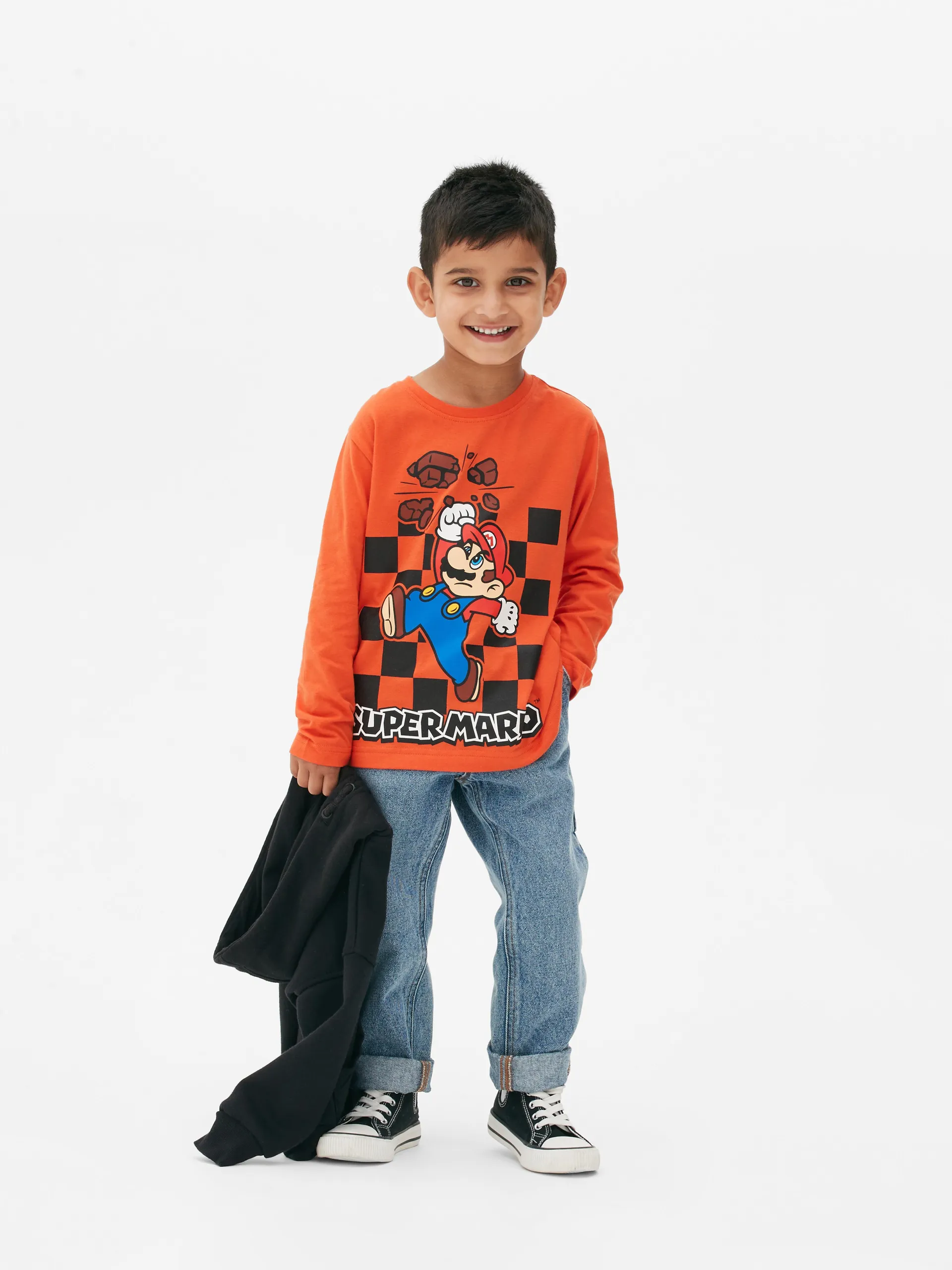 T-shirt met print Super Mario