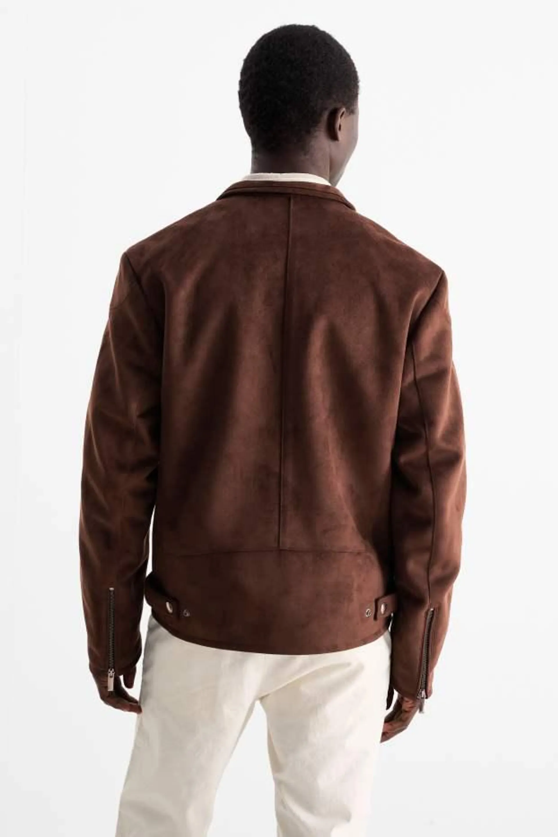 Biker jacket - faux suede