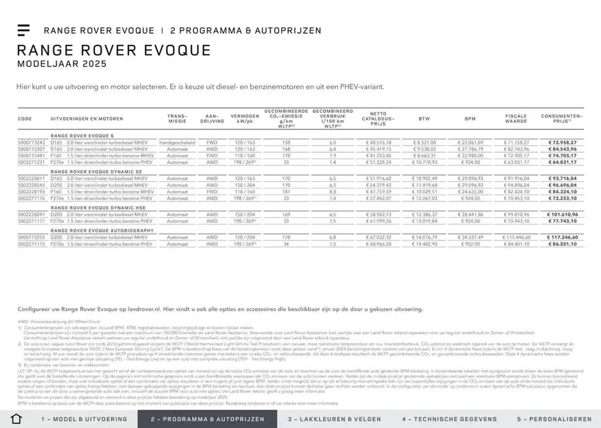 Range Rover Evoque van 20 november tot 30 juni 2025 - Folder pagina 8