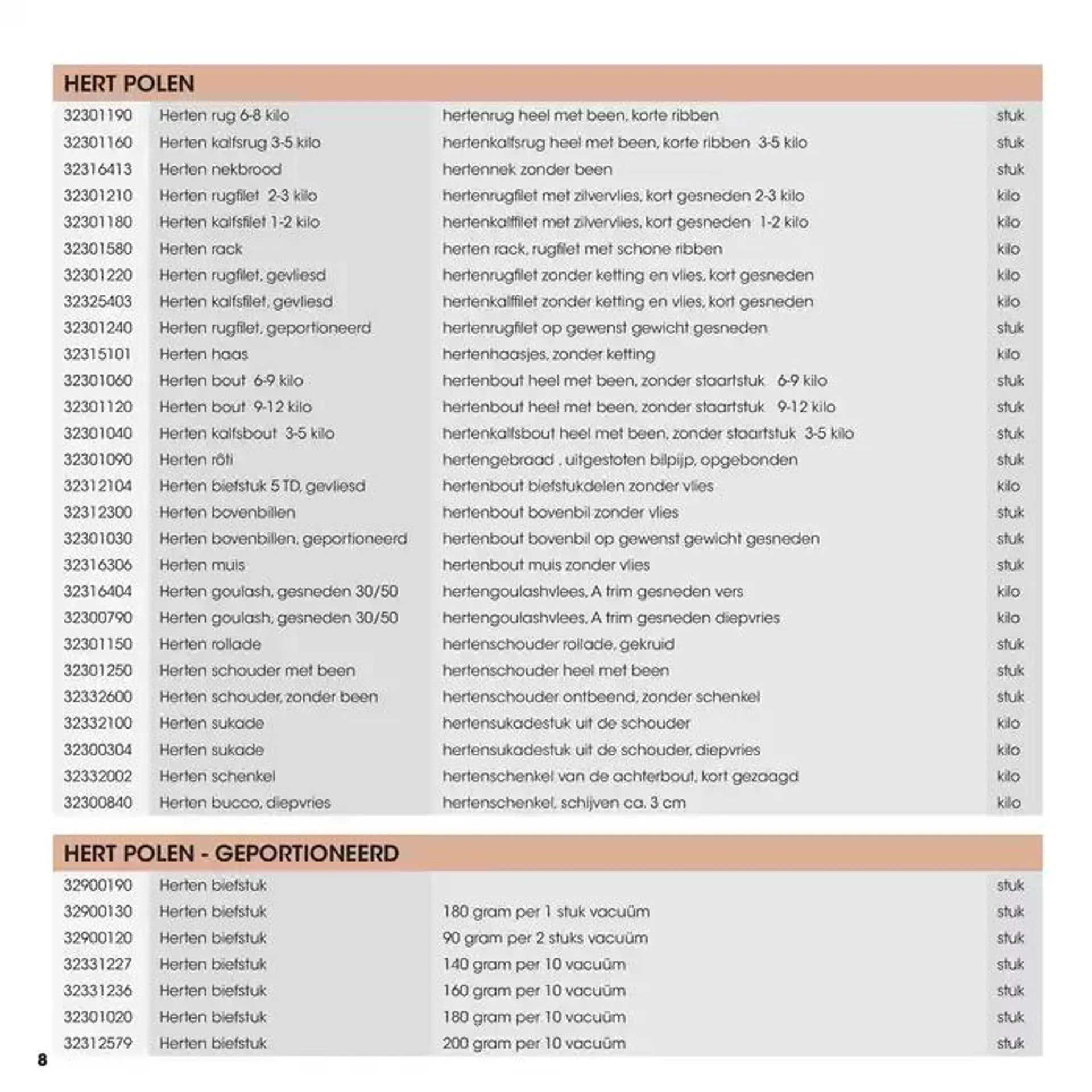 Wildbrochure 2024/2025 van 25 september tot 25 september 2025 - Folder pagina 8