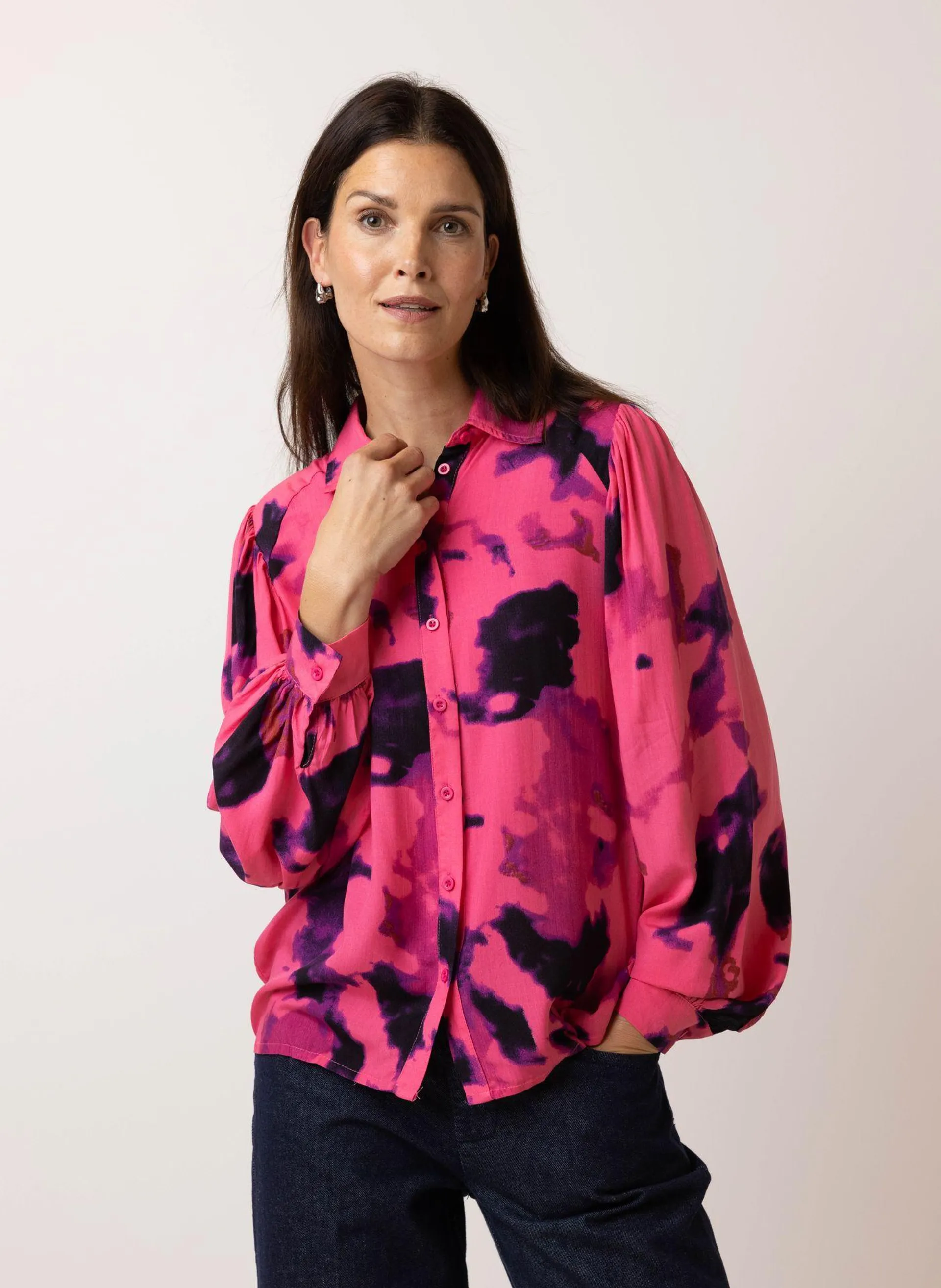 Roze blouse